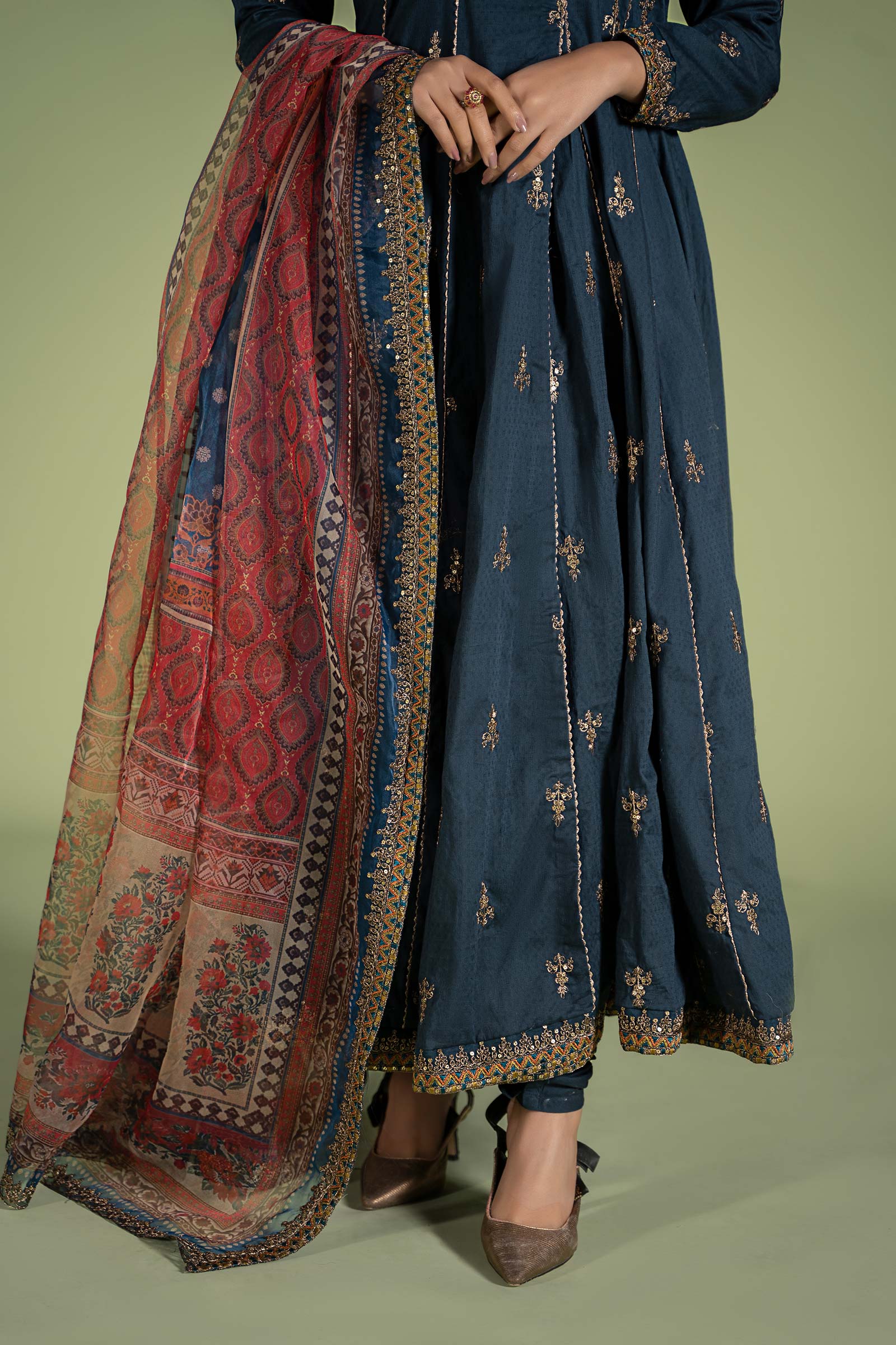 3 Piece Embroidered Dobby Suit - Image 4