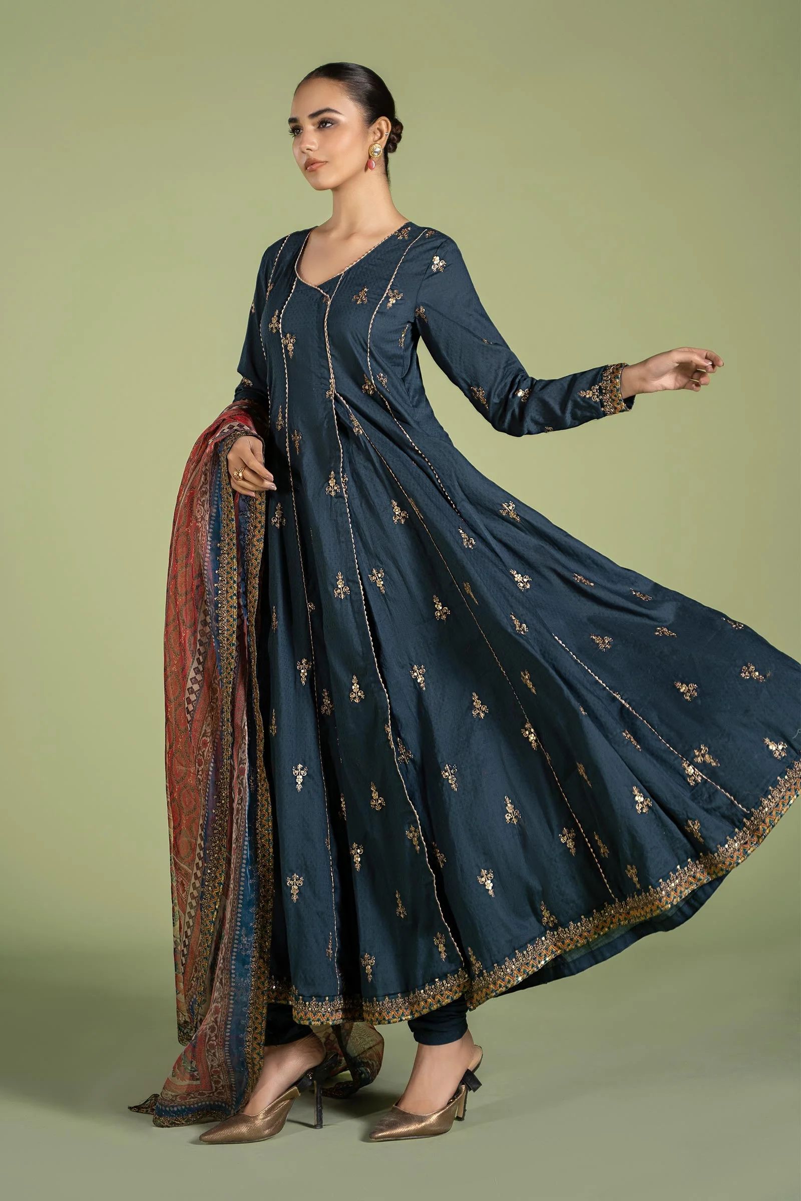 3 Piece Embroidered Dobby Suit - Image 5