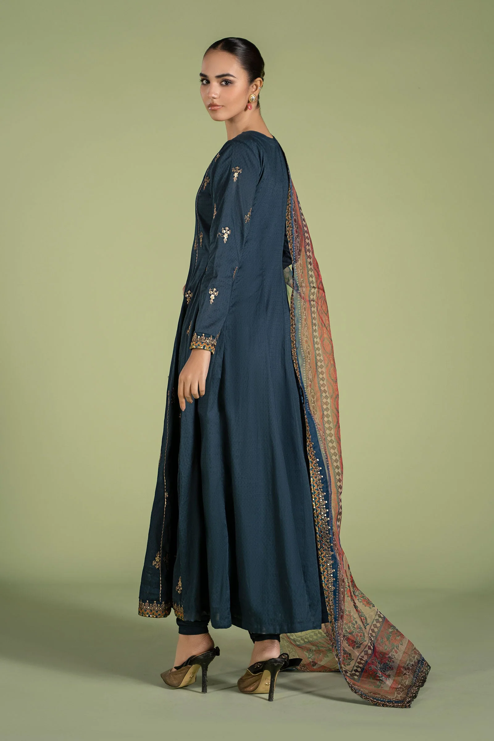 3 Piece Embroidered Dobby Suit - Image 7