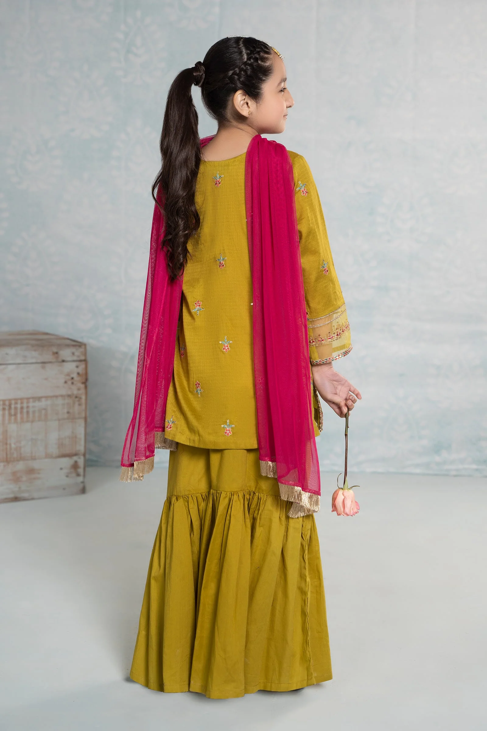 3 Piece Embroidered Dobby Suit - Image 7