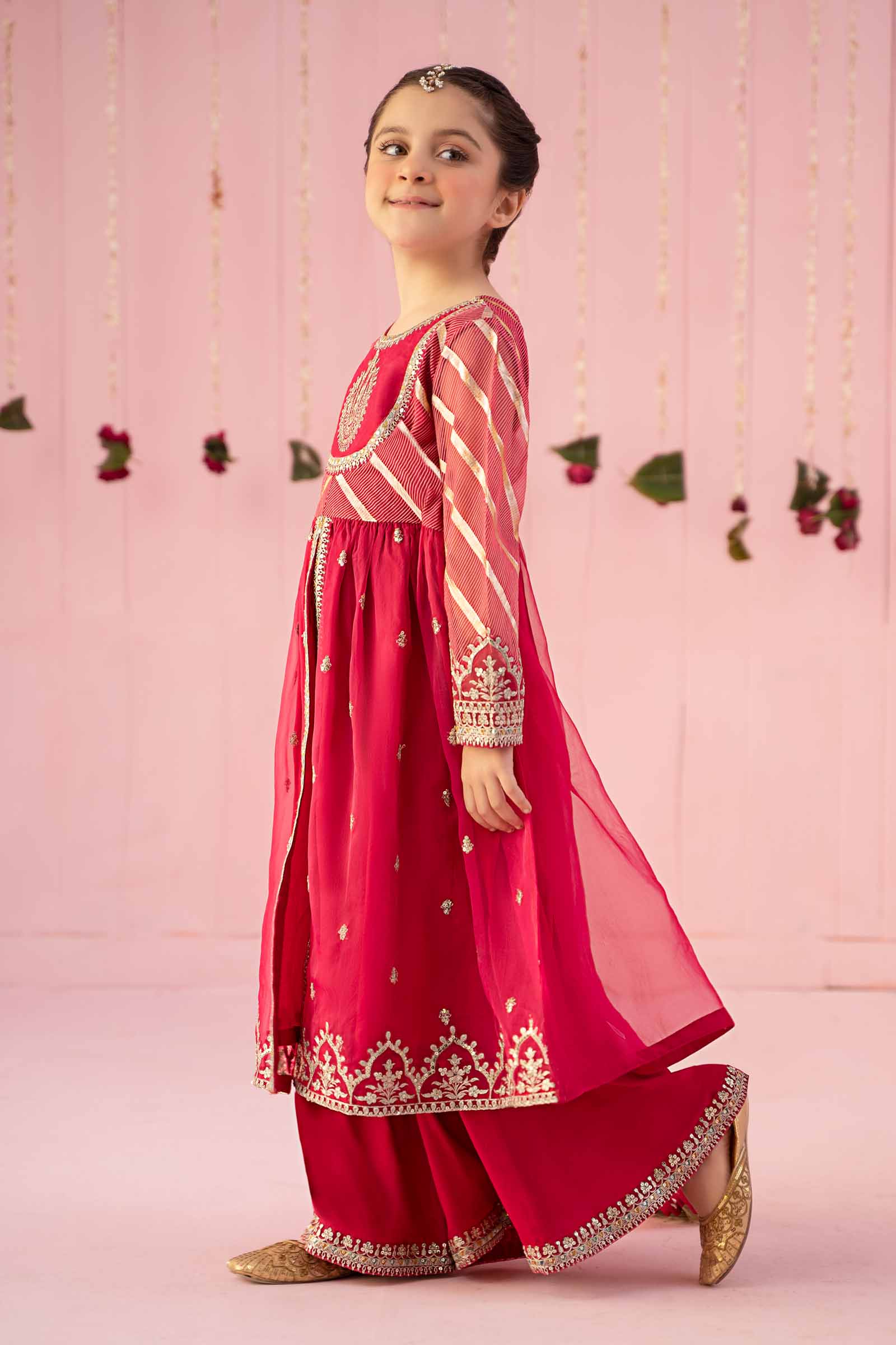 3 Piece Embroidered Organza Suit - Image 4
