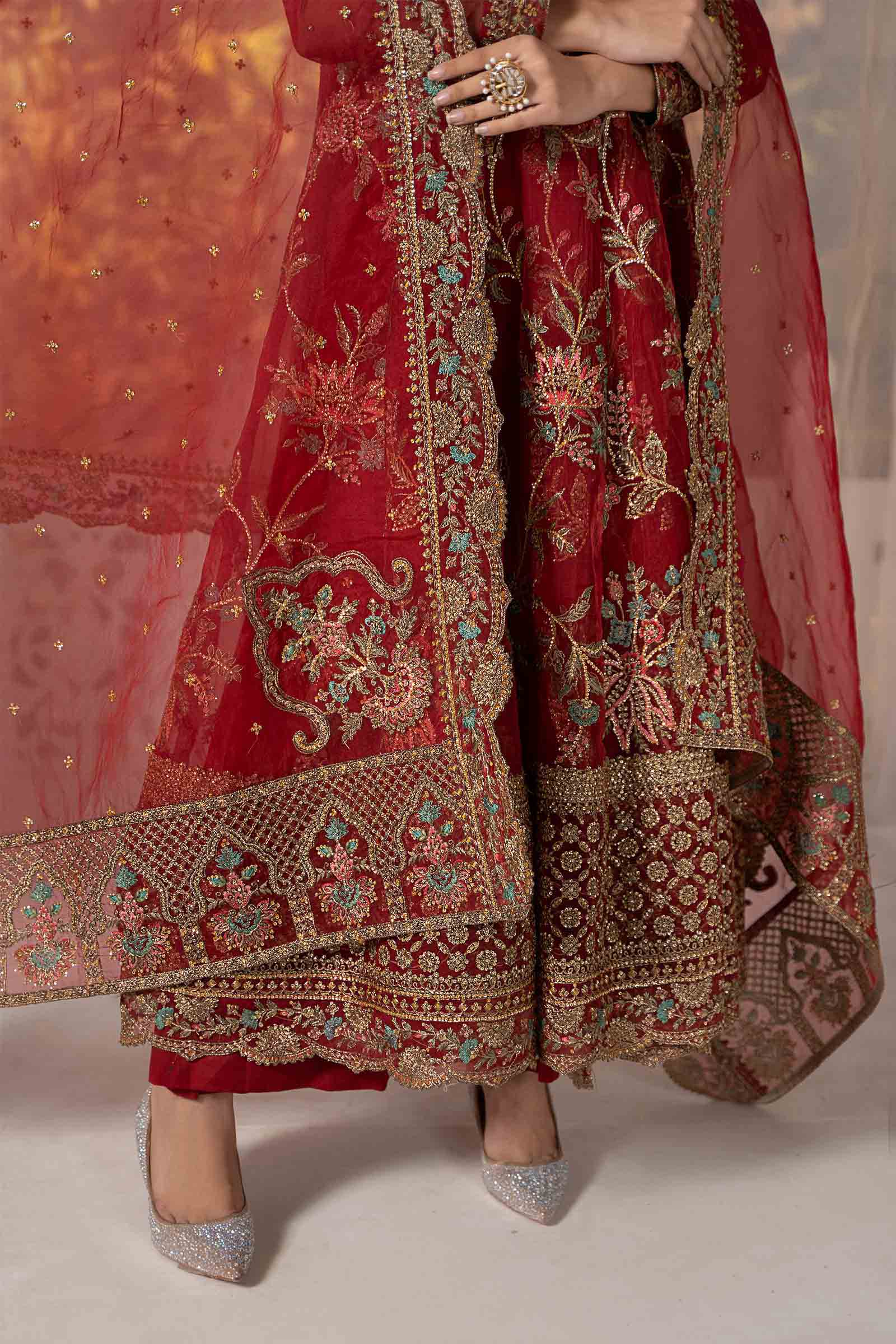 3 Piece Embroidered Organza Suit - Image 5