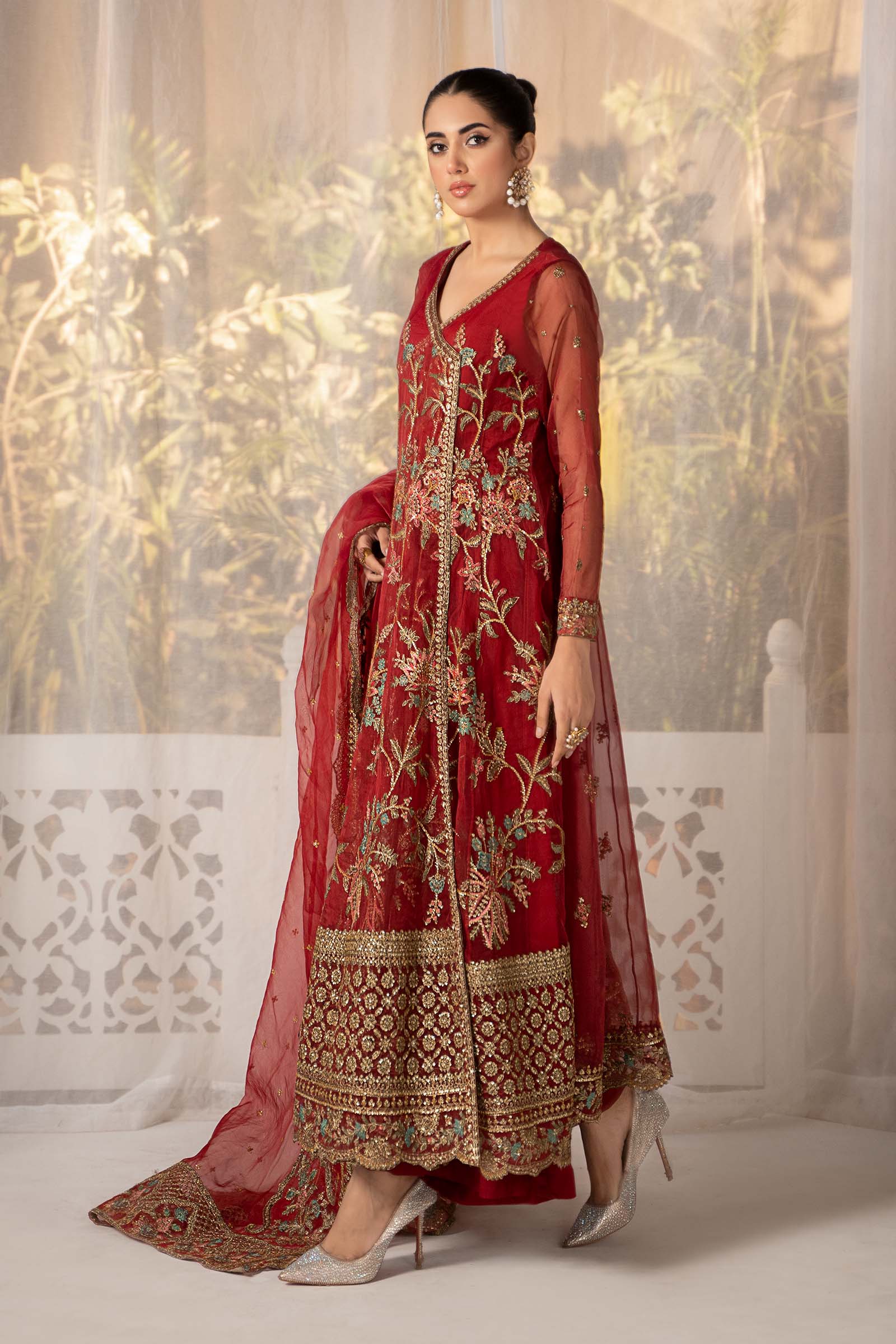 3 Piece Embroidered Organza Suit - Image 7