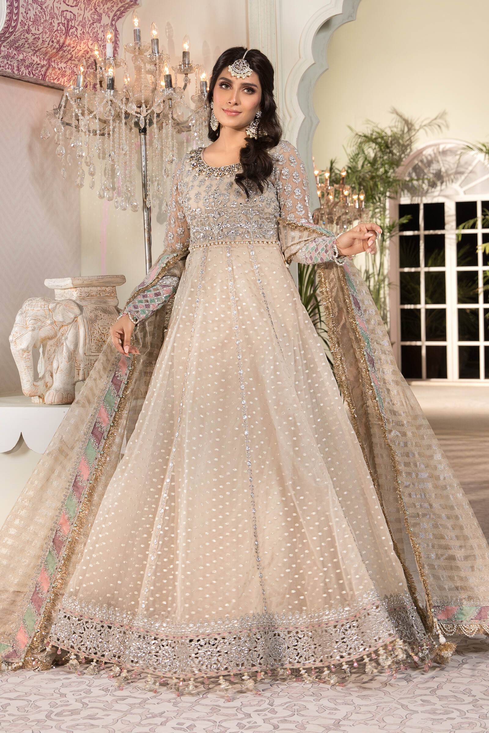 Unstitched MBROIDERED - Pearl White (BD-2208) - Image 3