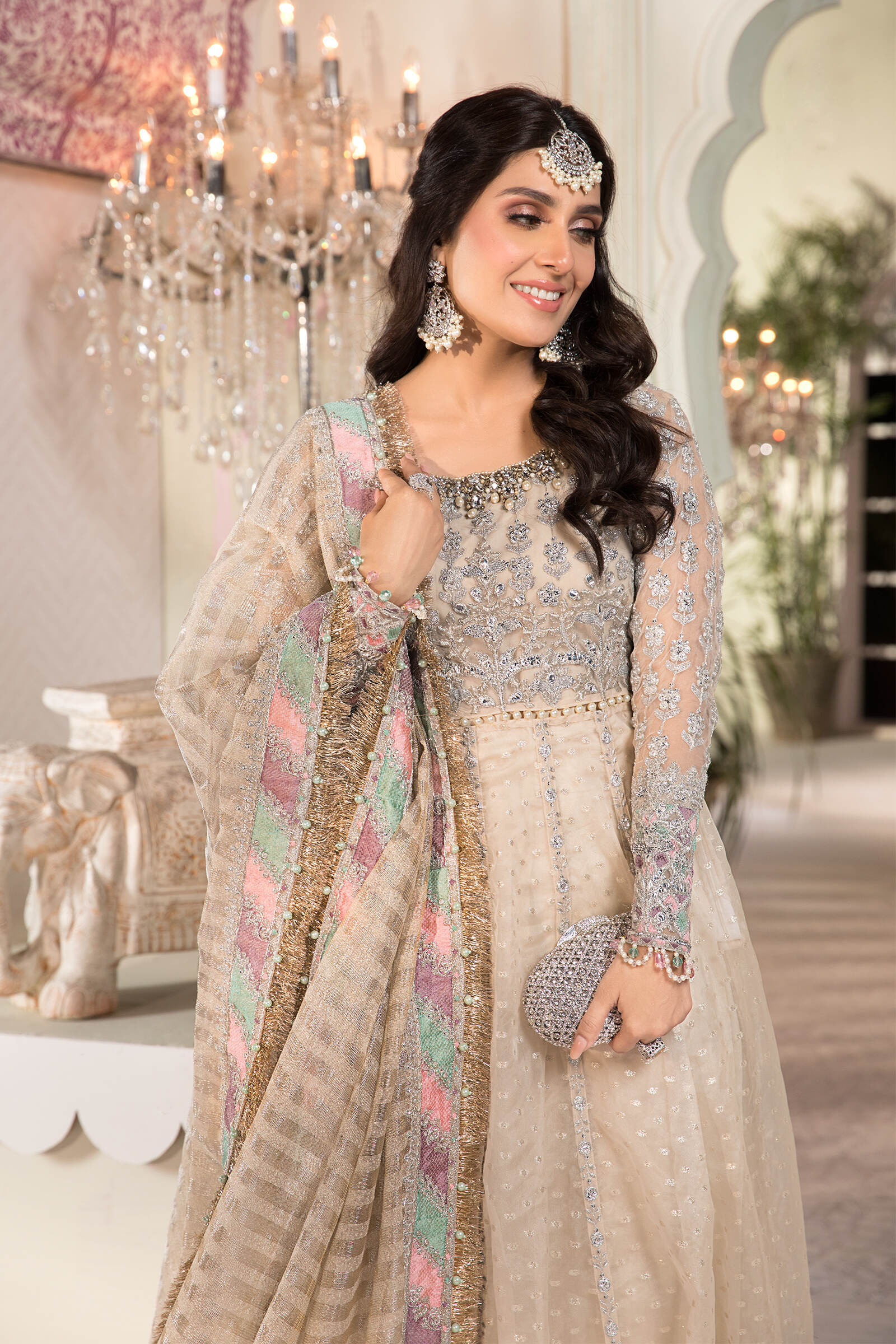 Unstitched MBROIDERED - Pearl White (BD-2208) - Image 4