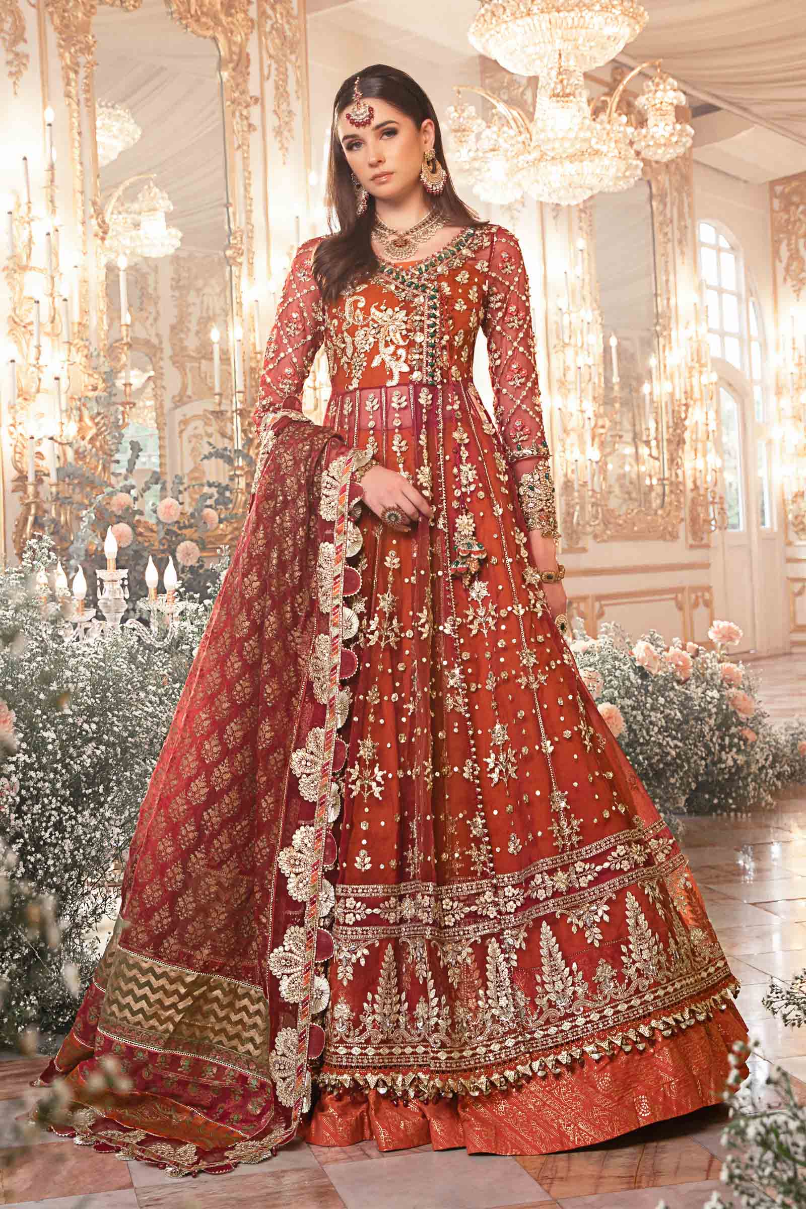 Unstitched Mbroidered | Maroon BD-2705 - Image 4