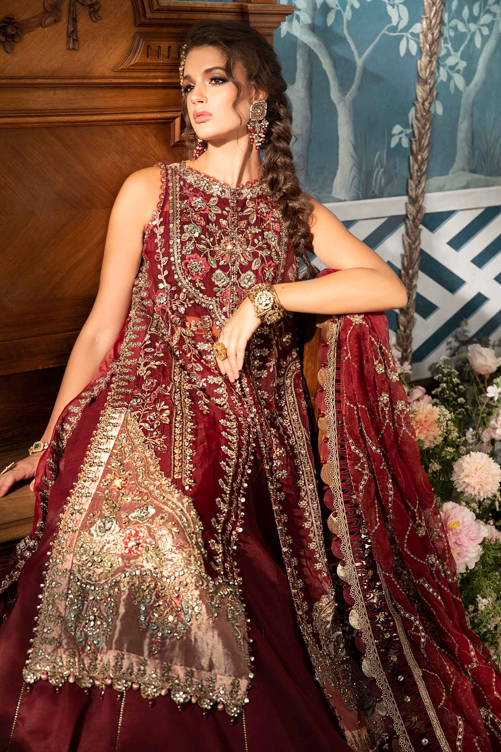 3 Piece Unstitched Embroidered Suit | BD-2807 - Image 11