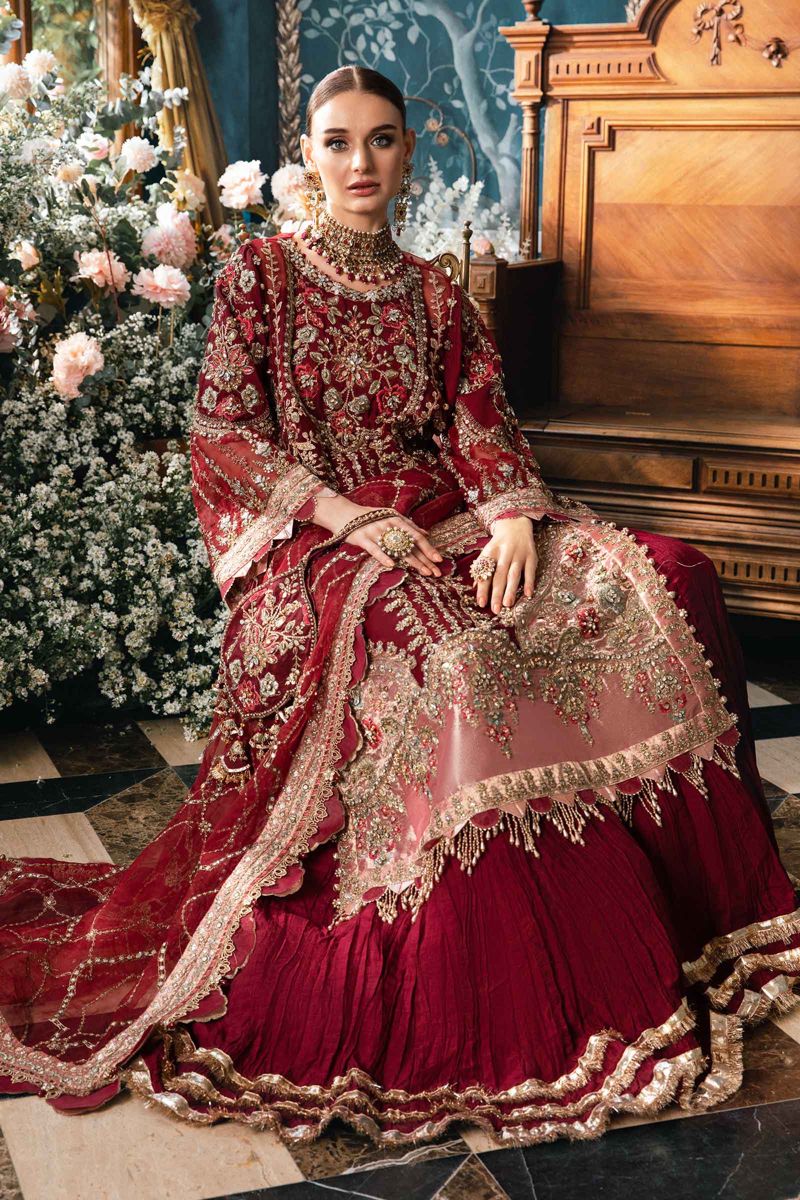 3 Piece Unstitched Embroidered Suit | BD-2807 - Image 7
