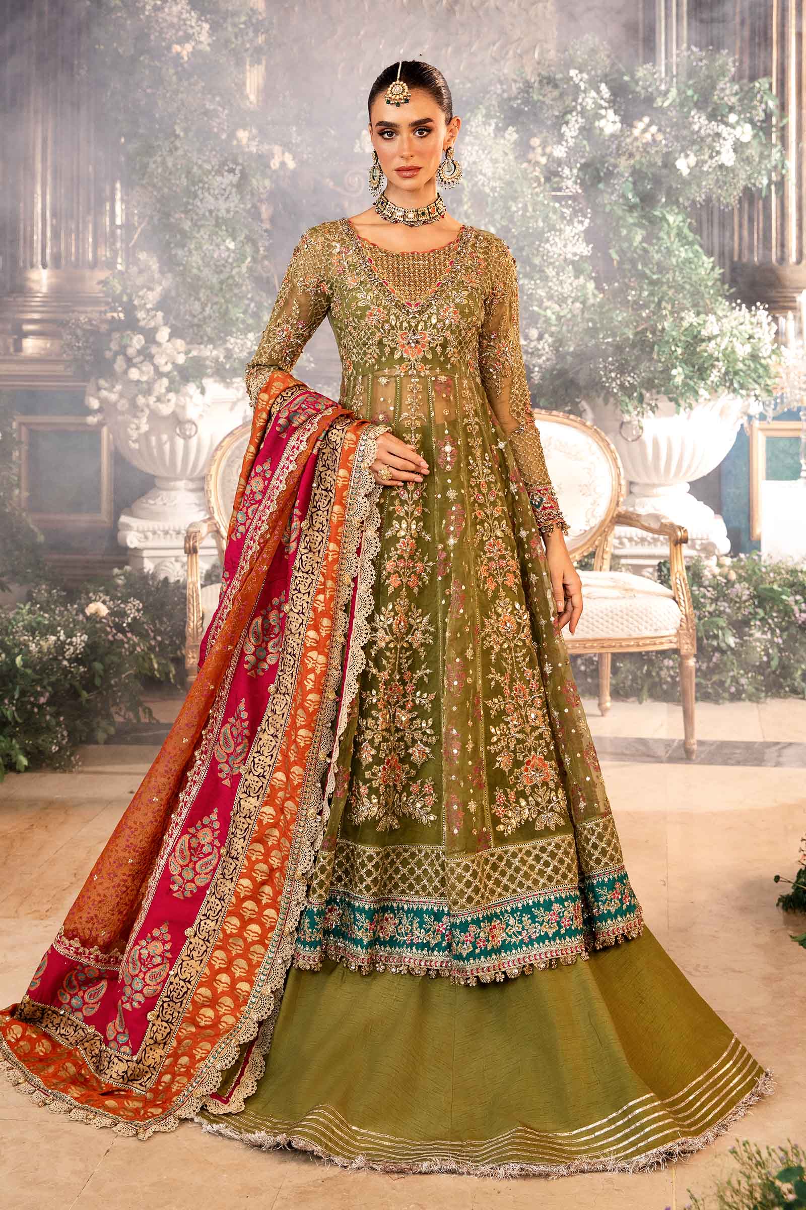 3 Piece Unstitched Embroidered Organza Suit | BD-2906 - Image 6