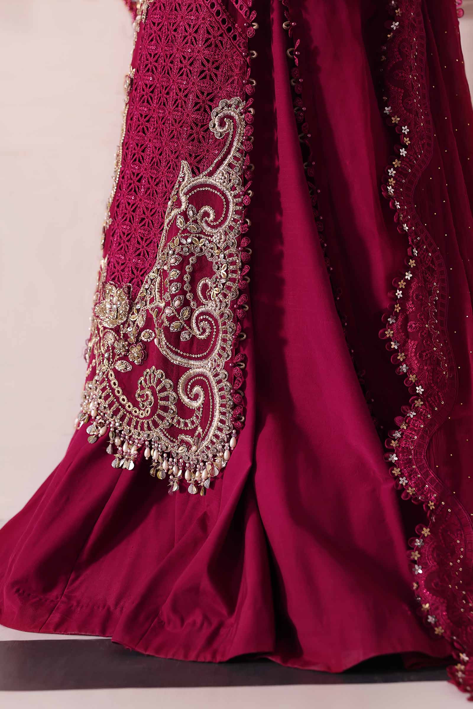 3 Piece Unstitched Embroidered Chiffon Suit | BD-3003 - Image 11