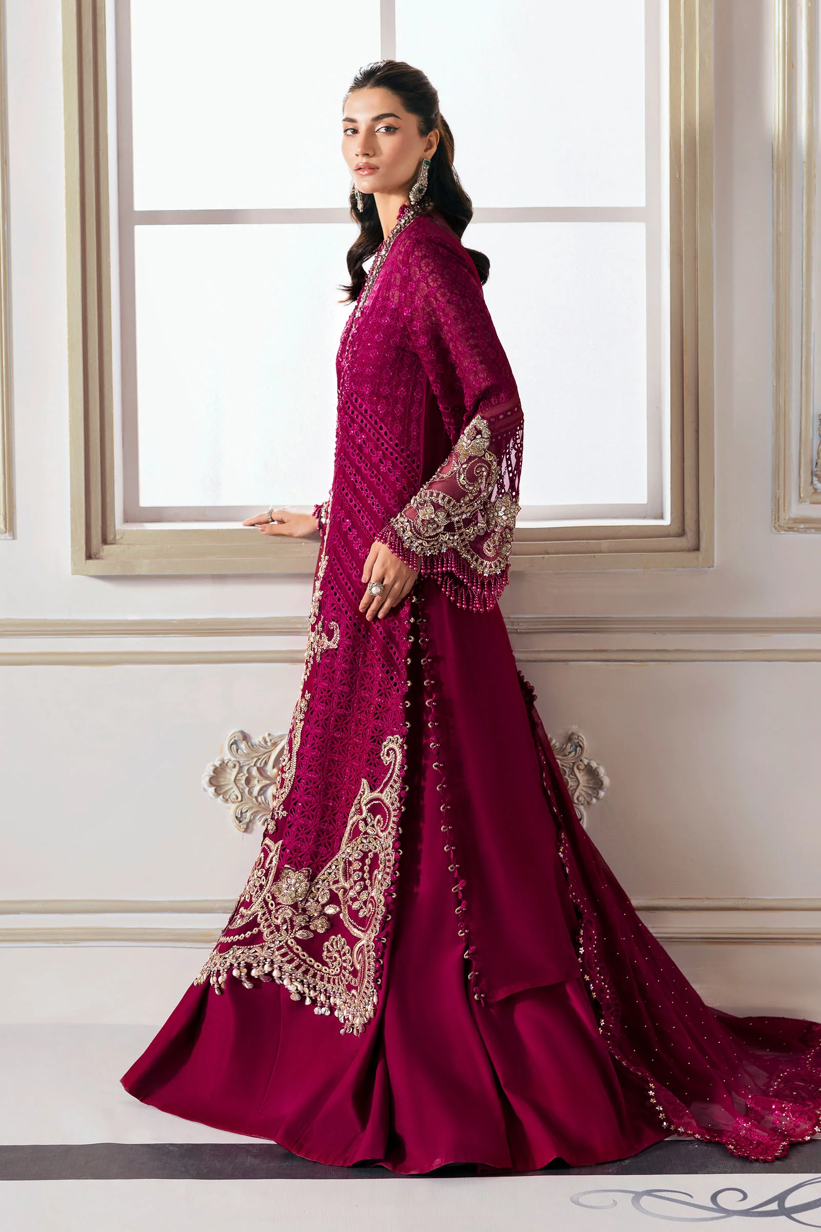 3 Piece Unstitched Embroidered Chiffon Suit | BD-3003 - Image 16