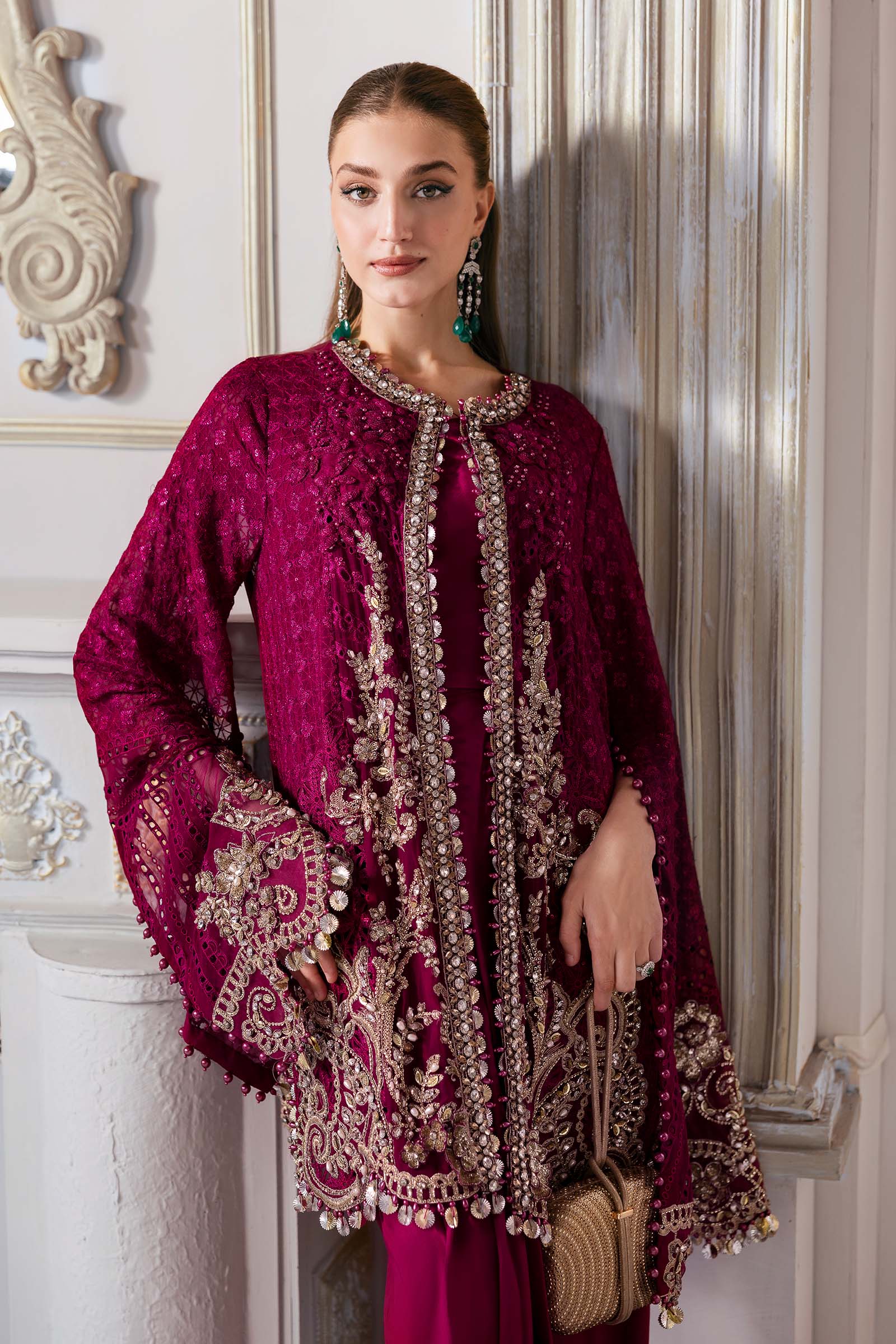 3 Piece Unstitched Embroidered Chiffon Suit | BD-3003 - Image 3