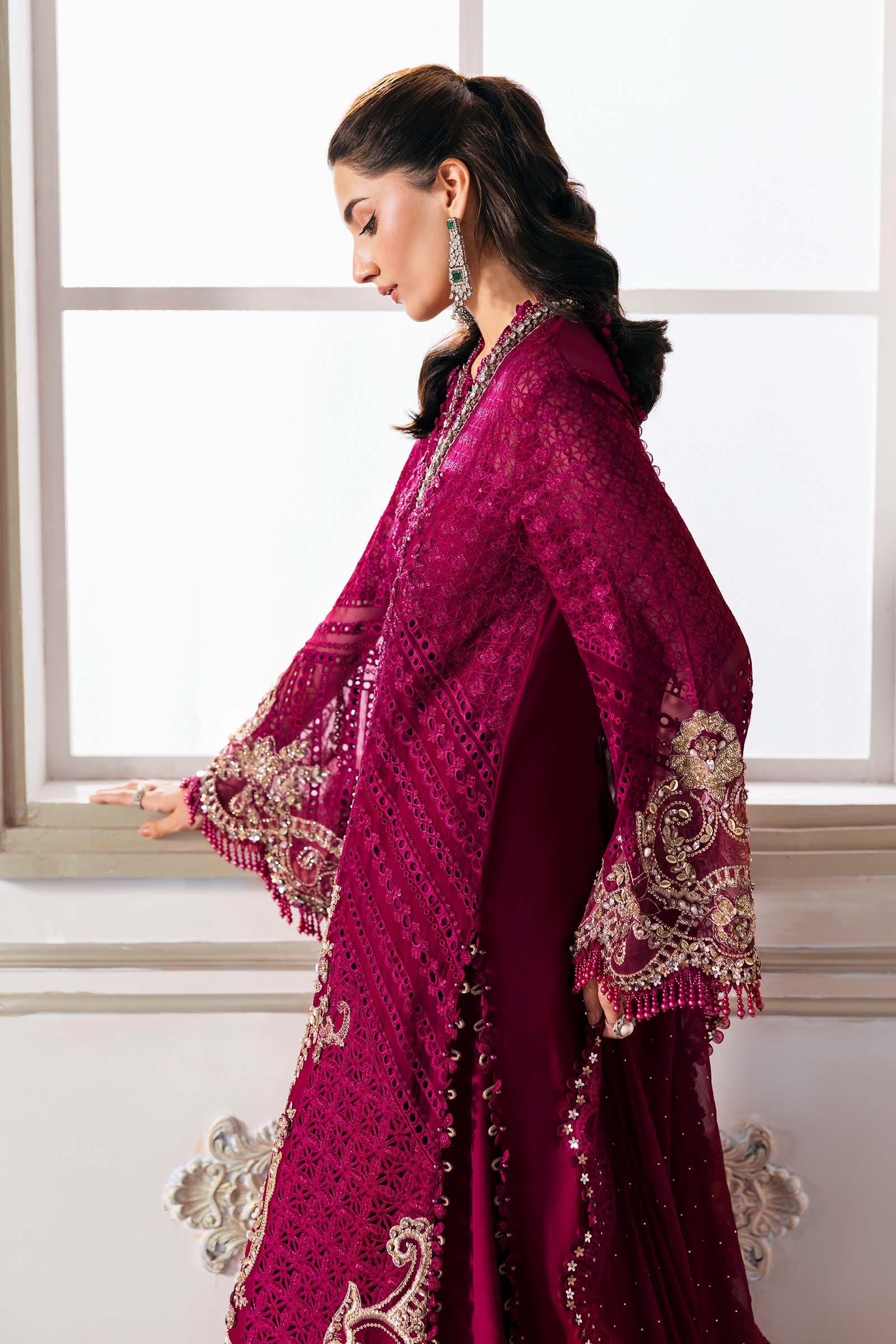 3 Piece Unstitched Embroidered Chiffon Suit | BD-3003 - Image 6