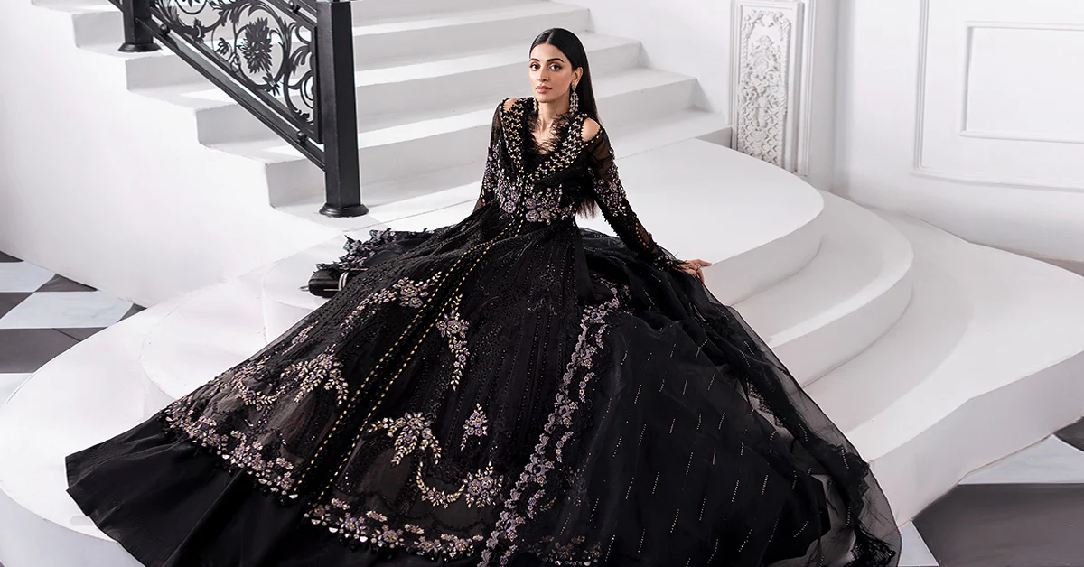 3 Piece Unstitched Embroidered Organza Suit | BD-3004 - Image 17