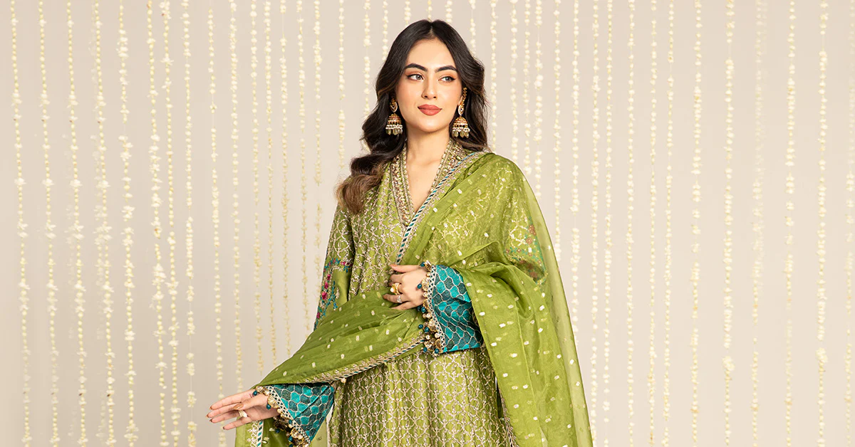 Unstitched Embroidered Cotton Satin Suit | CST-803 - Image 11