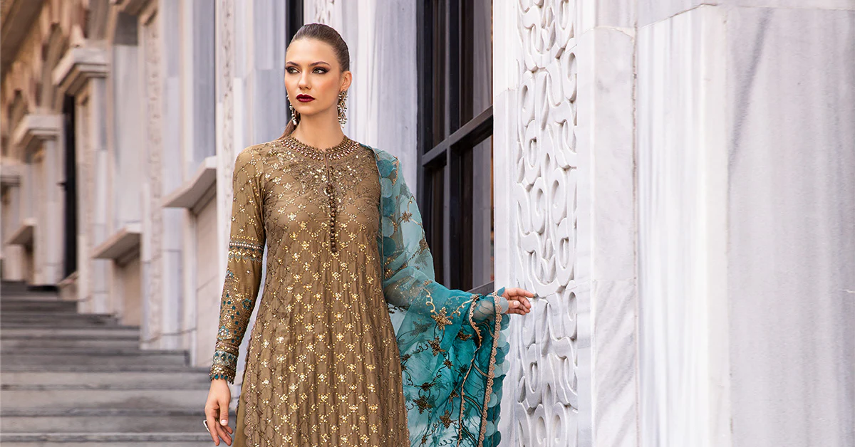 Unstitched Embroidered Cotton Satin Suit | CST-808 - Image 6