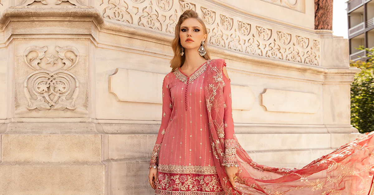 Unstitched Embroidered Cotton Satin Suit | CST-809 - Image 14