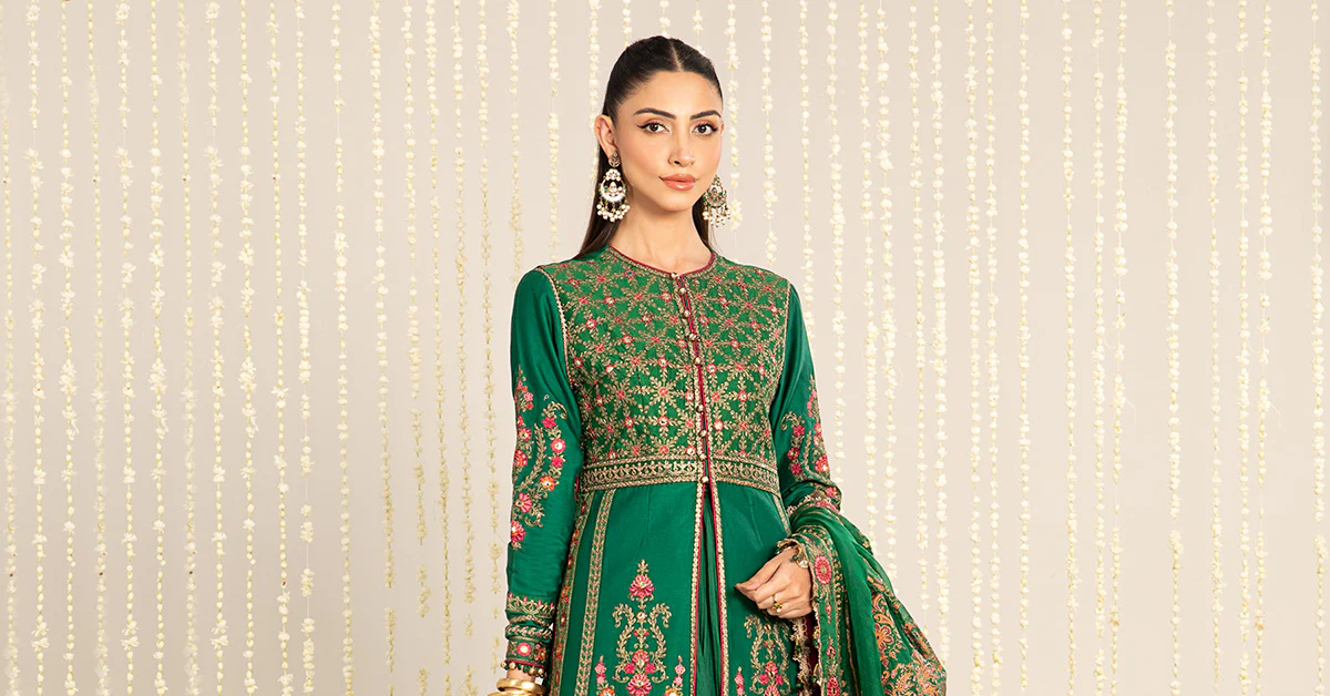 Unstitched Embroidered Cotton Satin Suit | CST-811 - Image 10