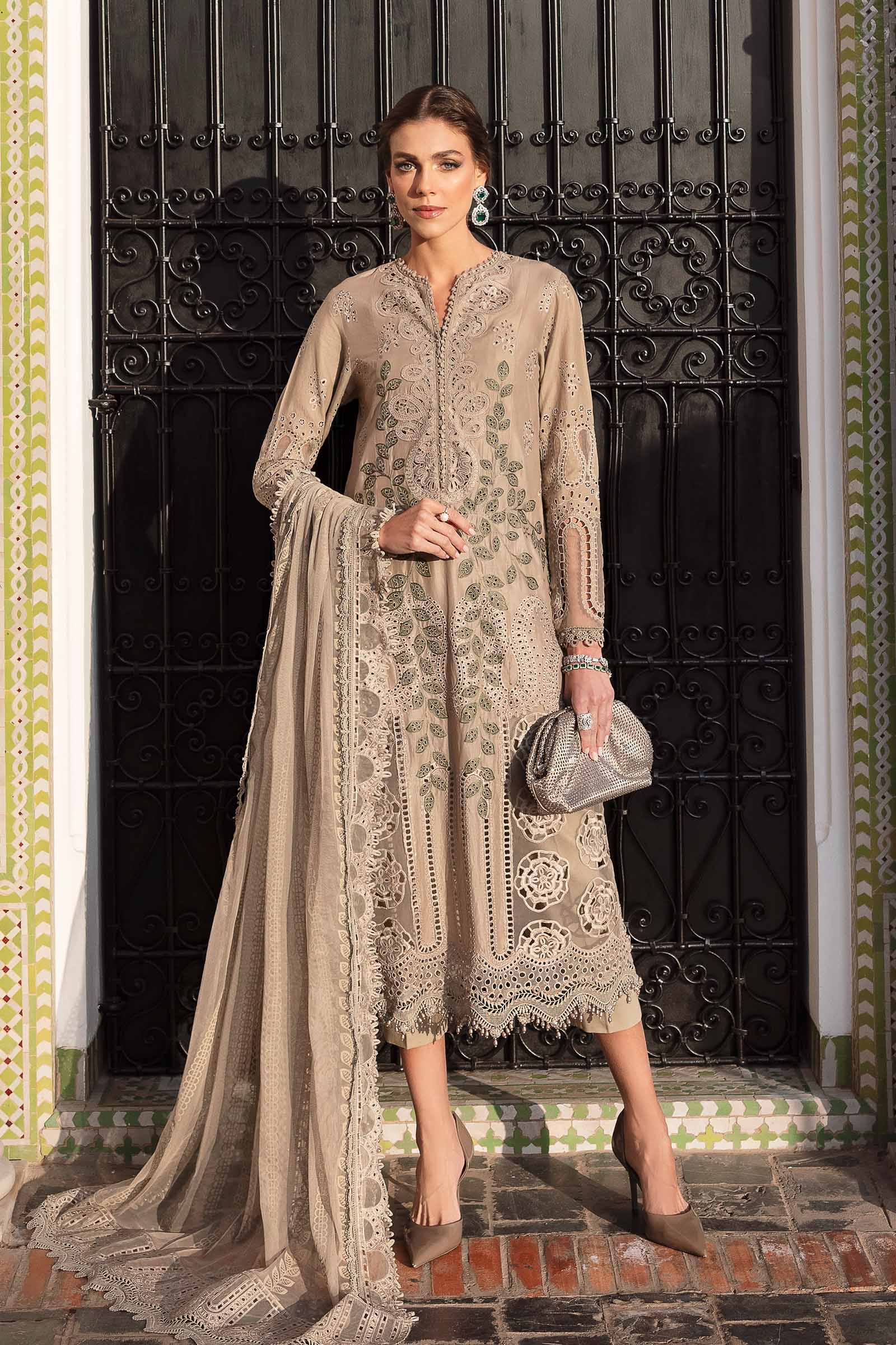 3 Piece Unstitched Embroidered Lawn Suit | D-2503-A - Image 5
