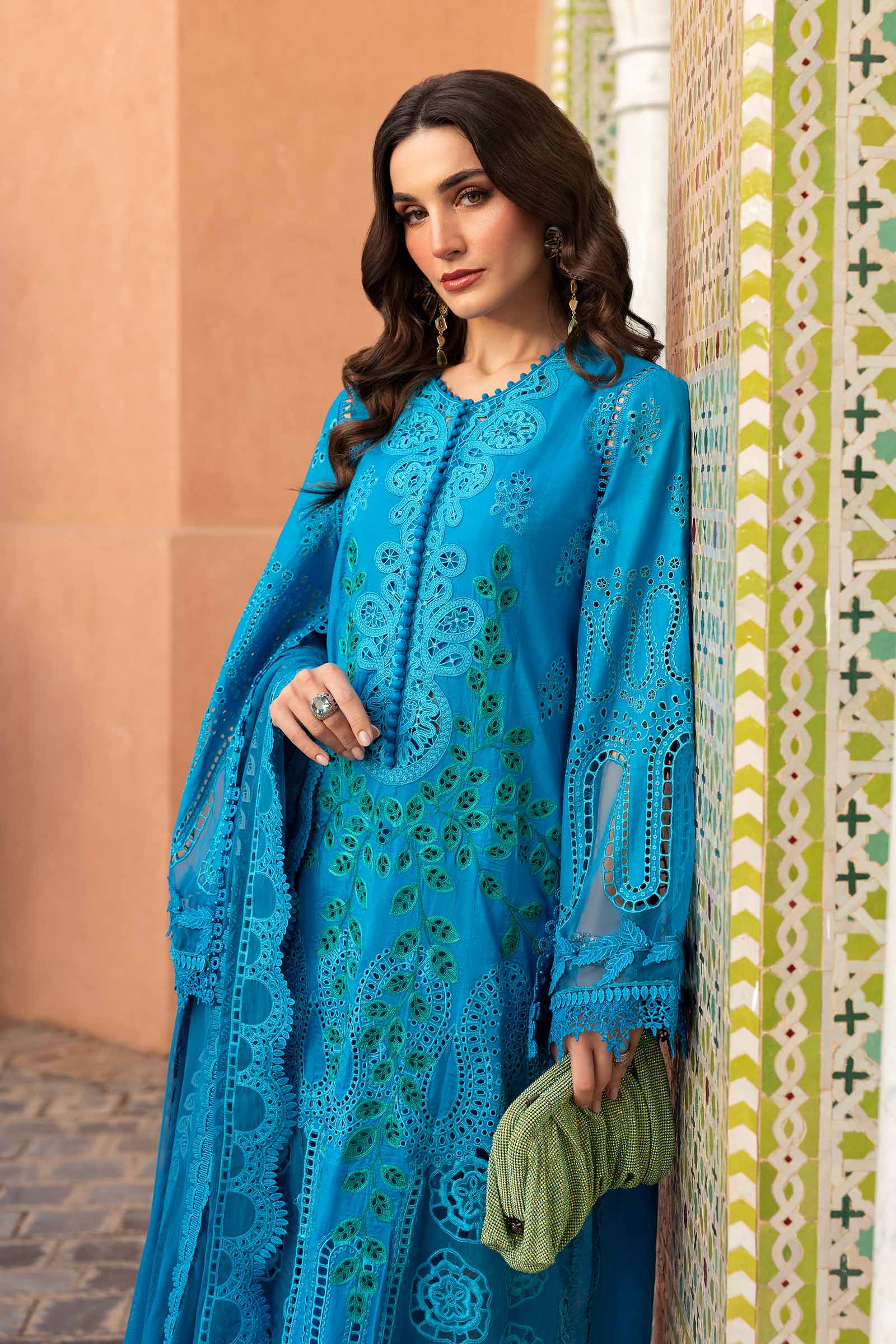 3 Piece Unstitched Embroidered Lawn Suit | D-2503-B - Image 6