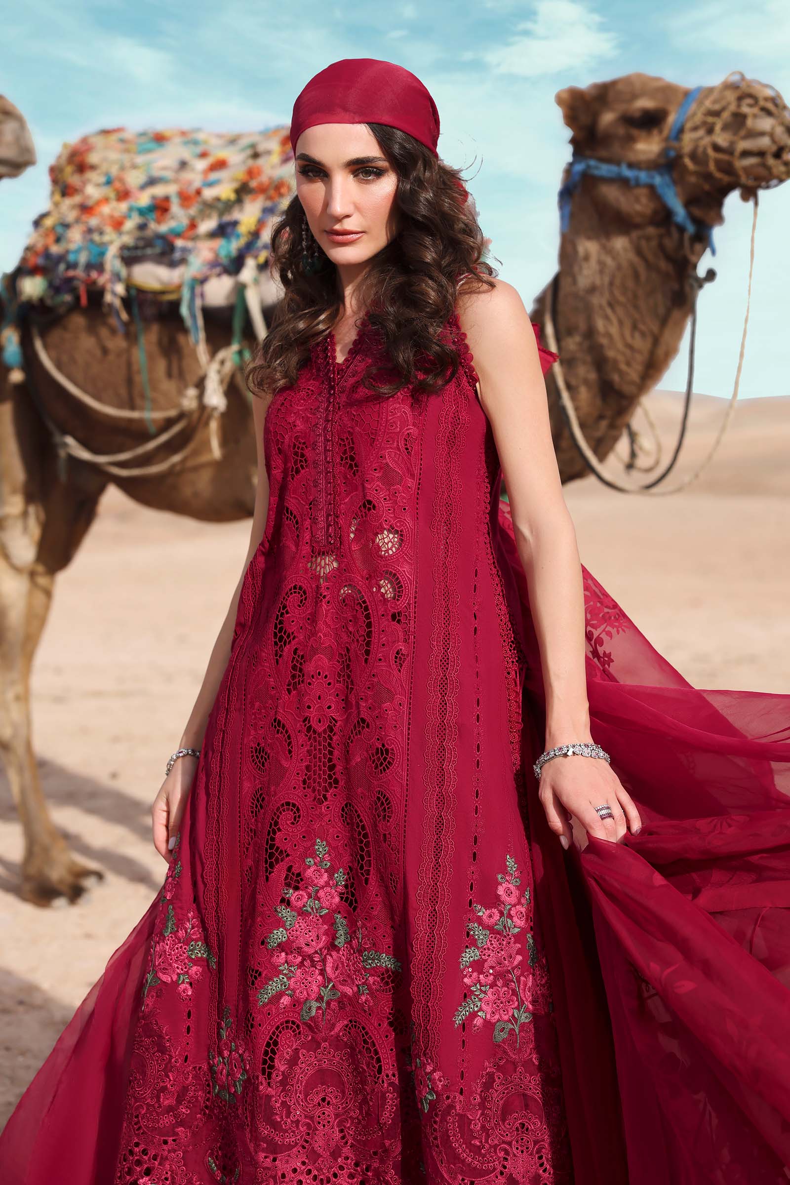 3 Piece Unstitched Embroidered Lawn Suit | D-2504-A - Image 5
