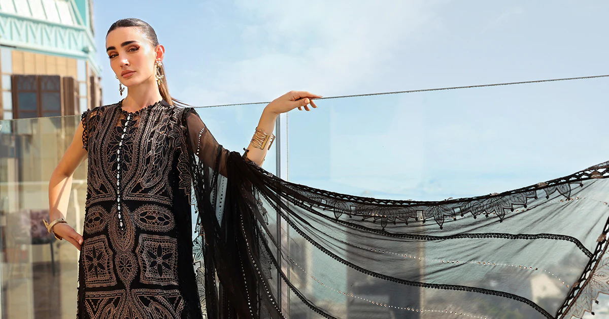 3 Piece Unstitched Embroidered Lawn Suit - Image 8