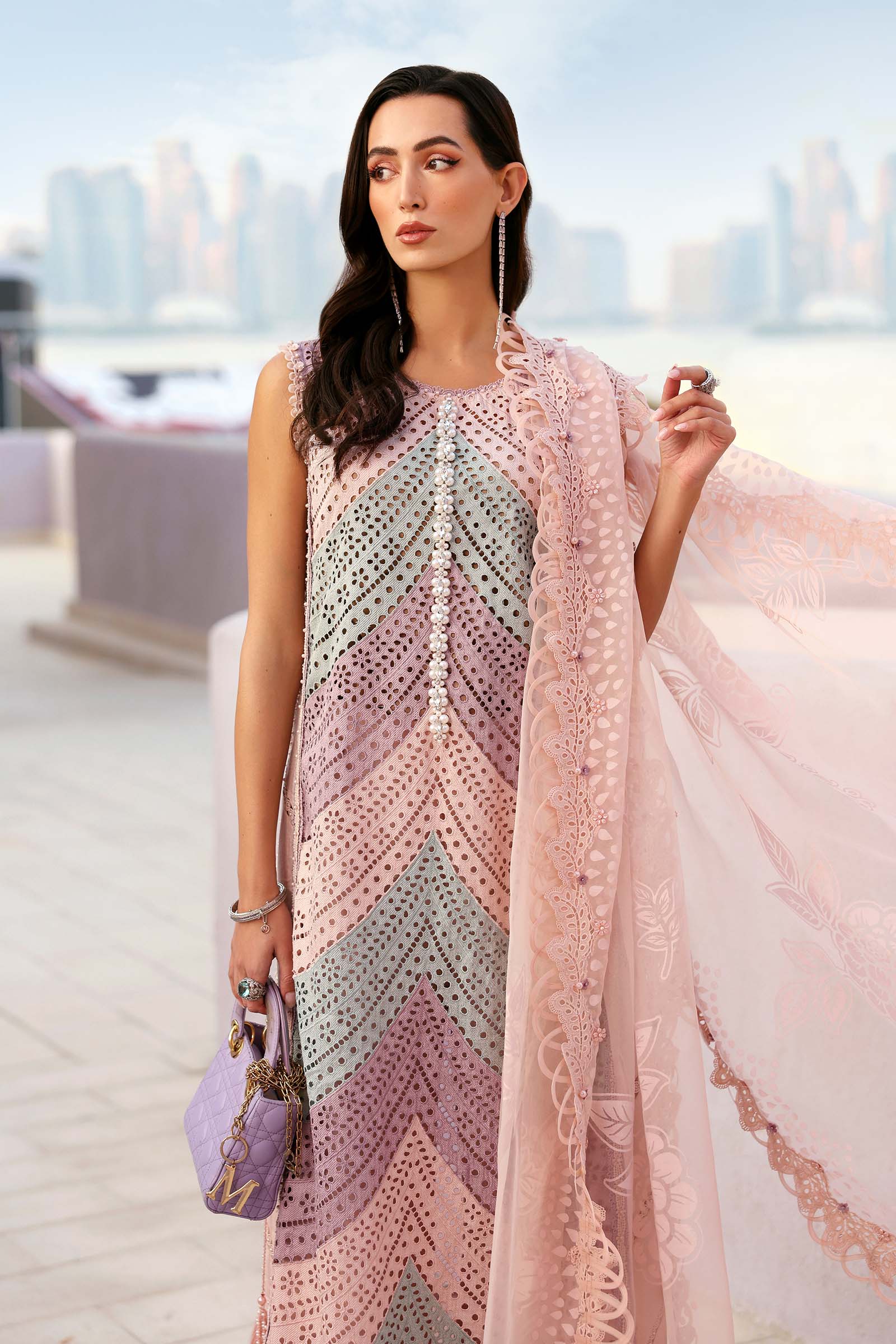 3 Piece Unstitched Embroidered Lawn Suit - Image 4