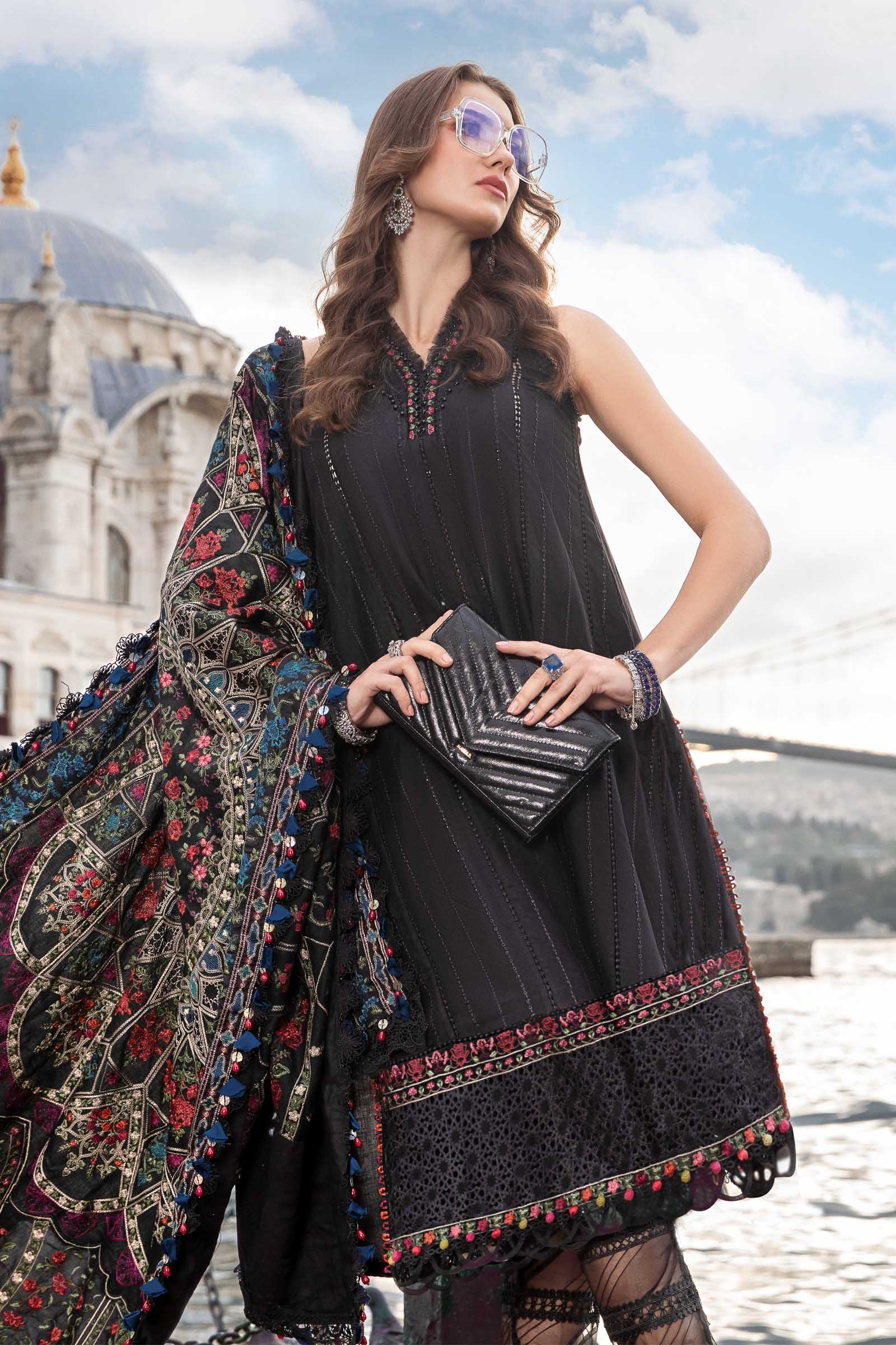 Unstitched Linen | Black DL-1101 - Image 2