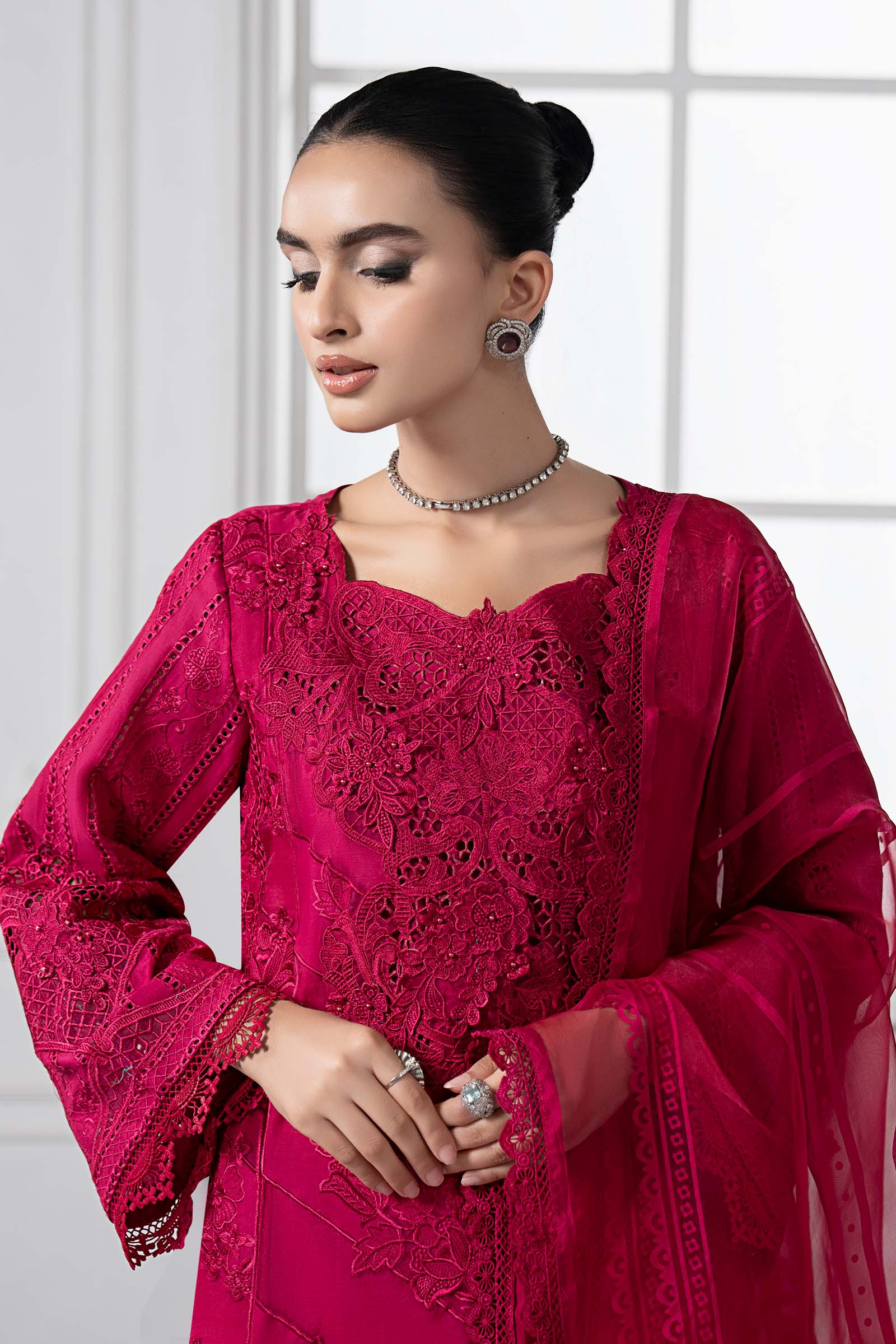 3 Piece Embroidered Lawn Suit | DS-2508-A - Image 2