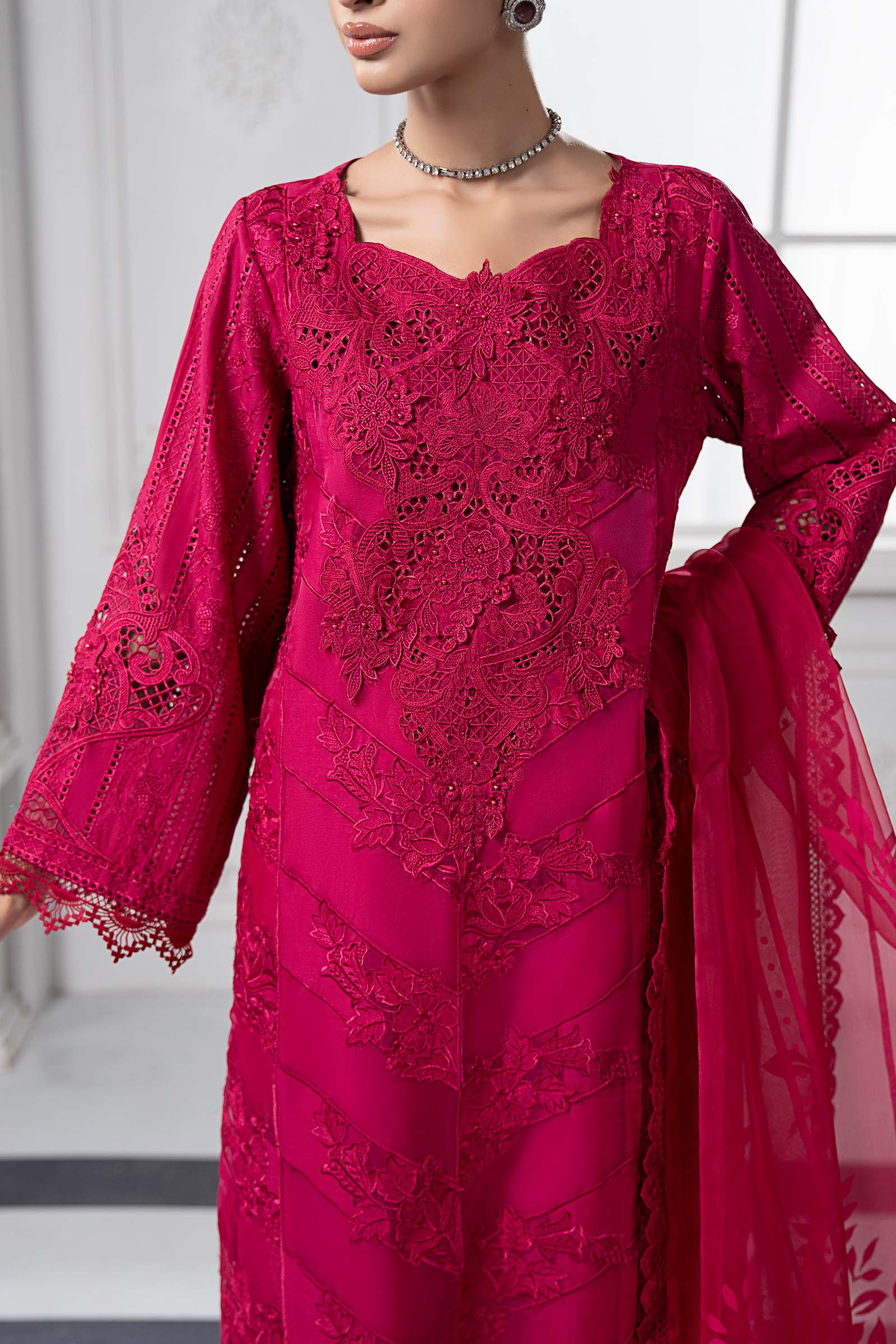 3 Piece Embroidered Lawn Suit | DS-2508-A - Image 4
