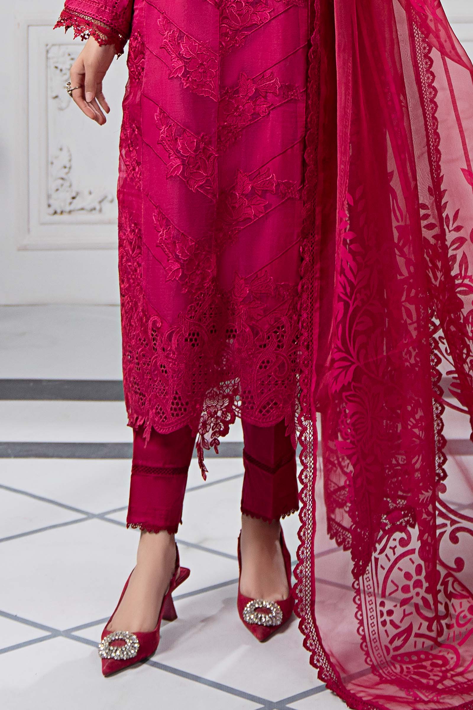 3 Piece Embroidered Lawn Suit | DS-2508-A - Image 6