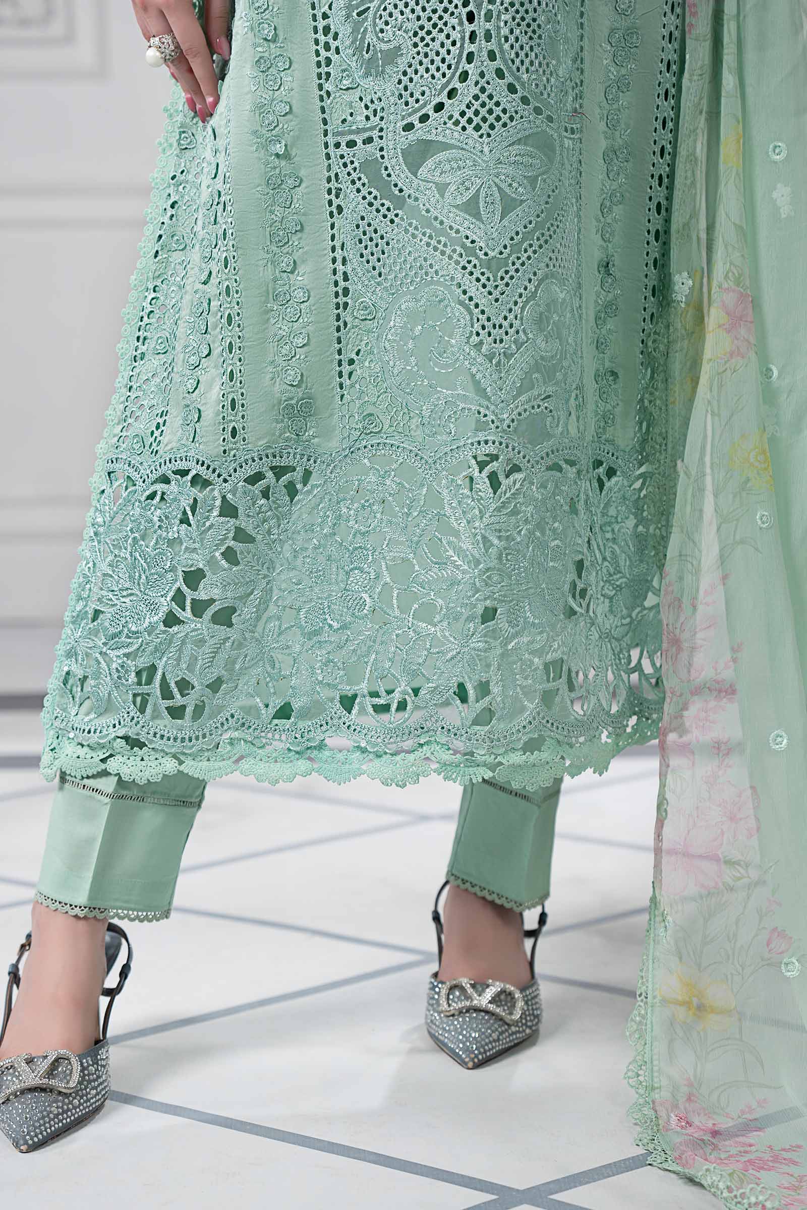 3 Piece Embroidered Lawn Suit | DS-2514-A - Image 4