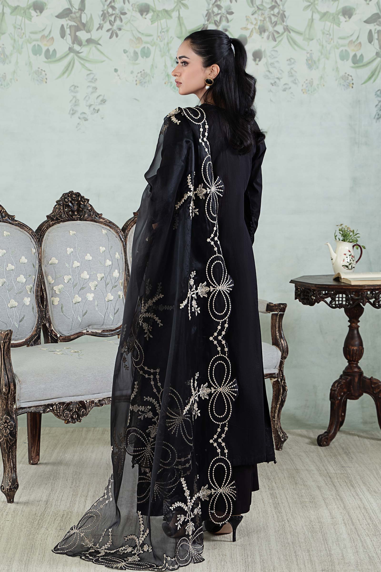 3 Piece Dyed Lawn Suit - Image 5