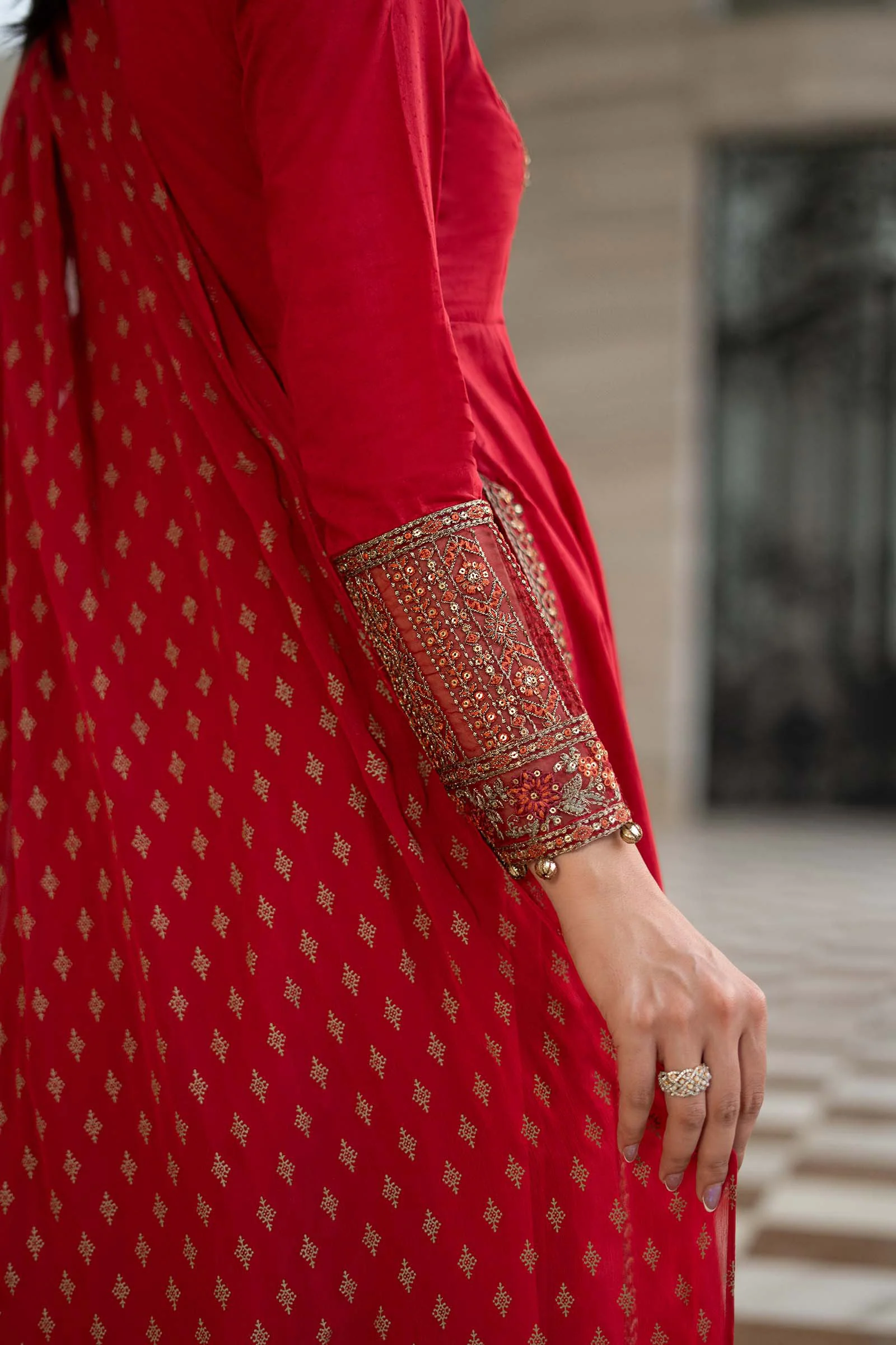 3 Piece Embroidered Dobby Lawn Suit - Image 5