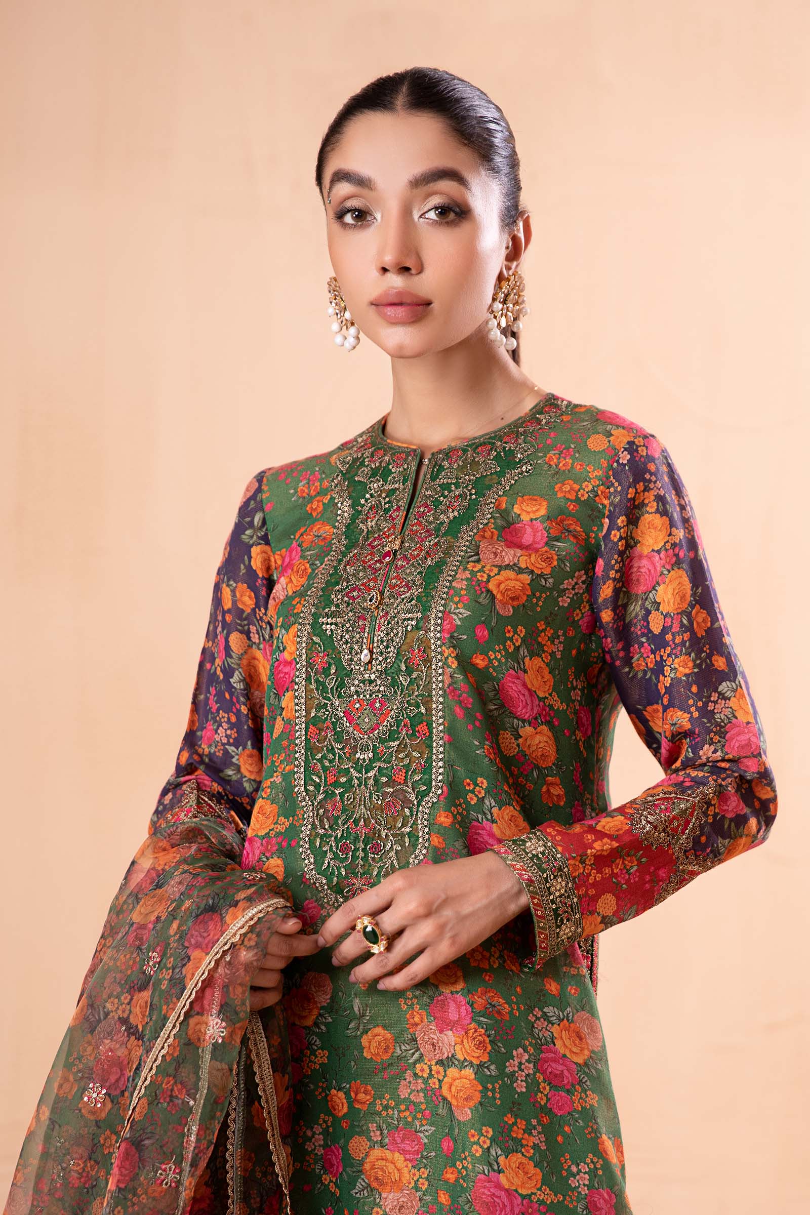 3 Piece Printed Cotton Masoori Suit - Image 4