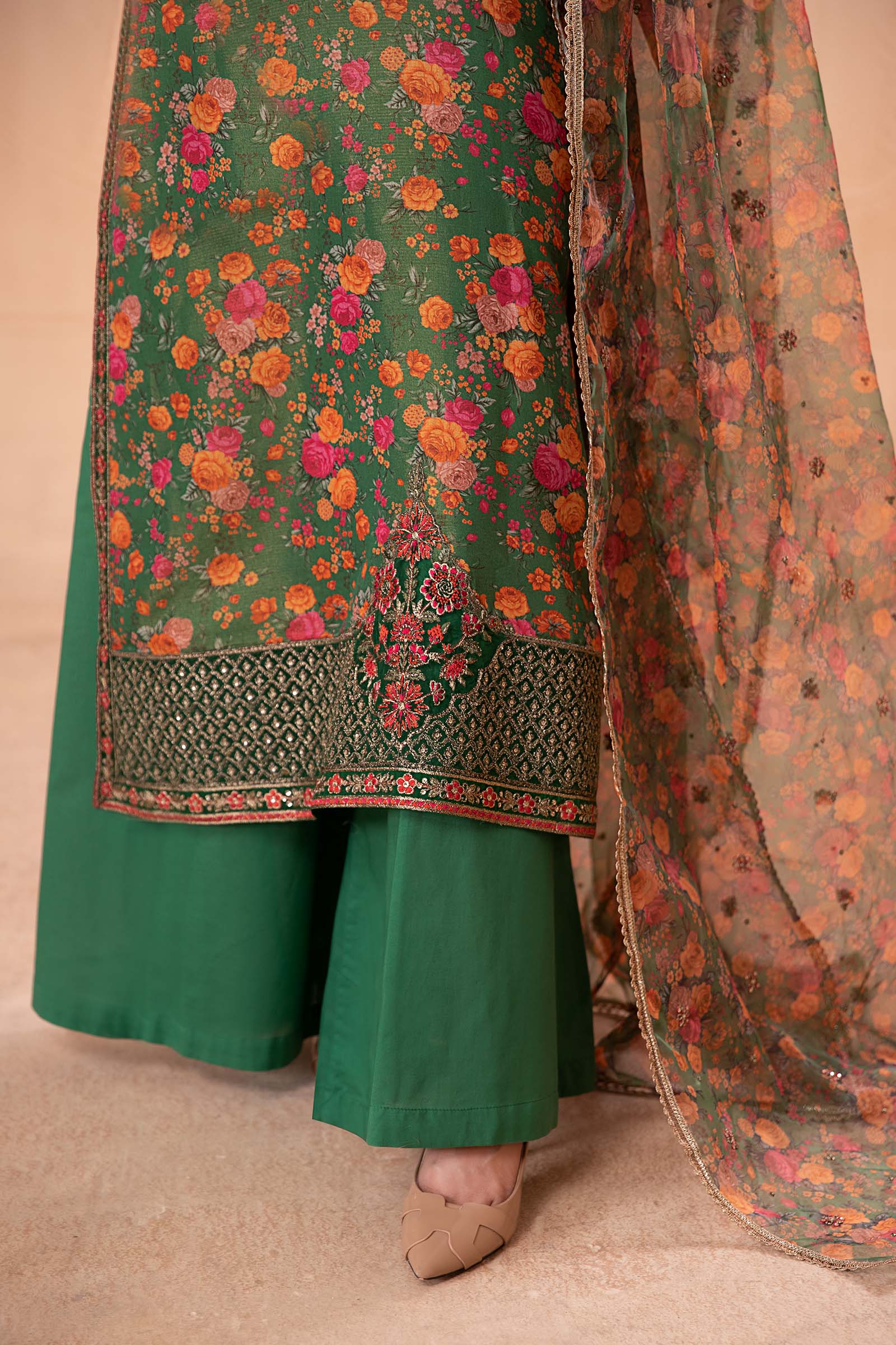 3 Piece Printed Cotton Masoori Suit - Image 7