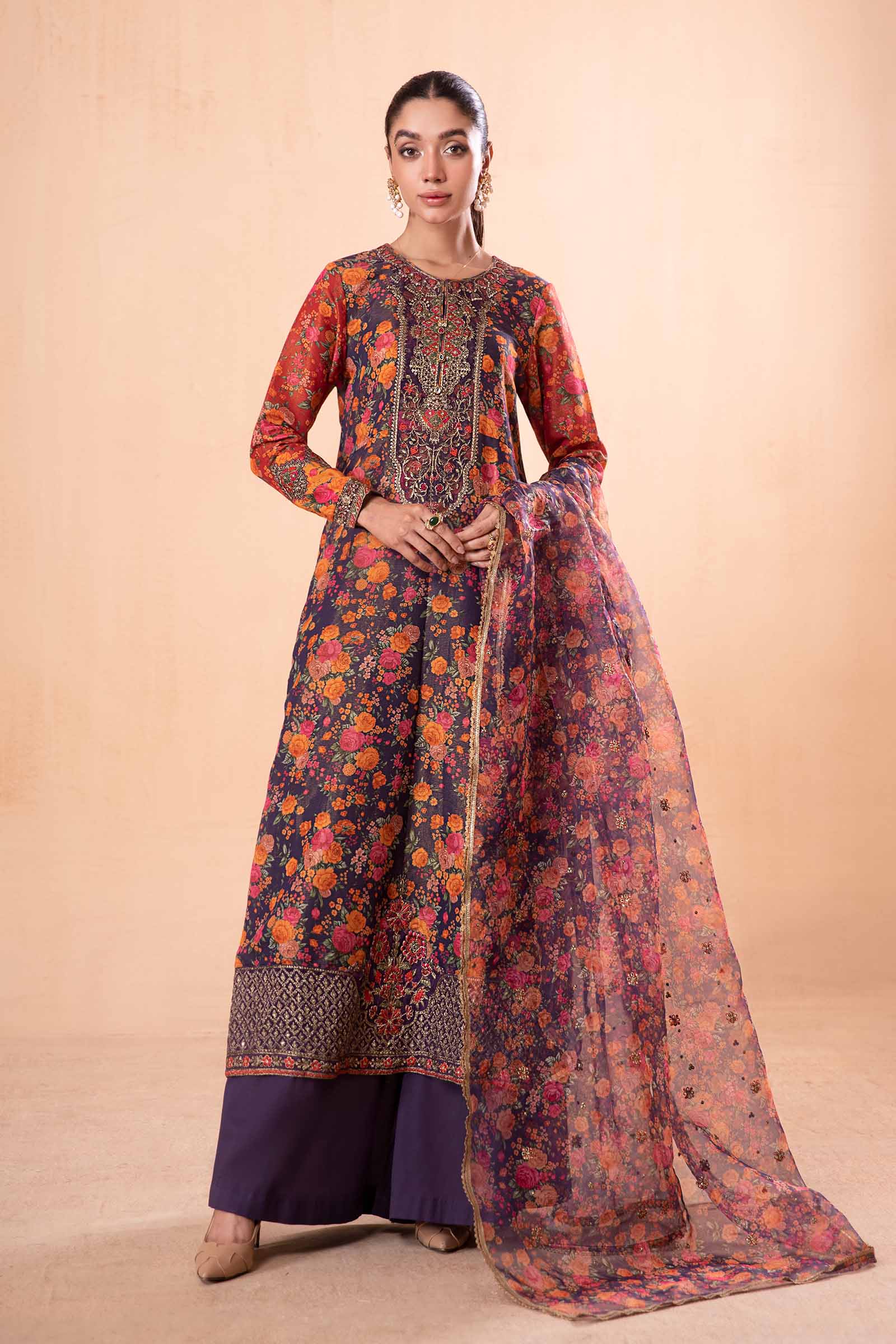 3 Piece Printed Cotton Masoori Suit