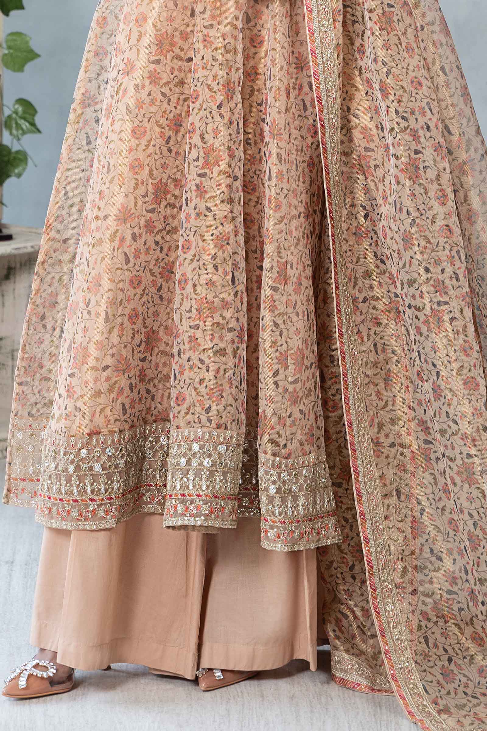 3 Piece Printed Cotton Net Suit - Image 3