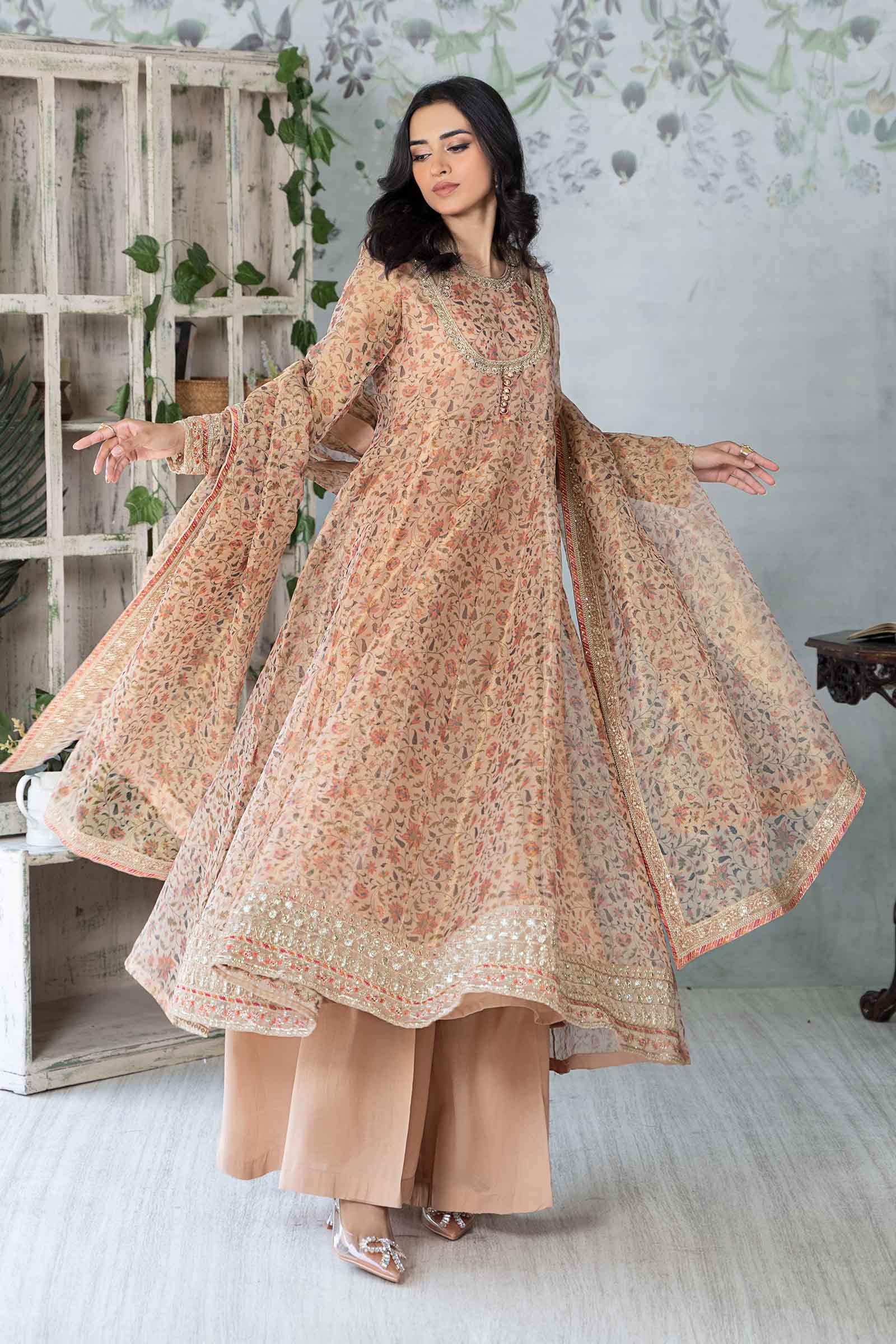 3 Piece Printed Cotton Net Suit - Image 6
