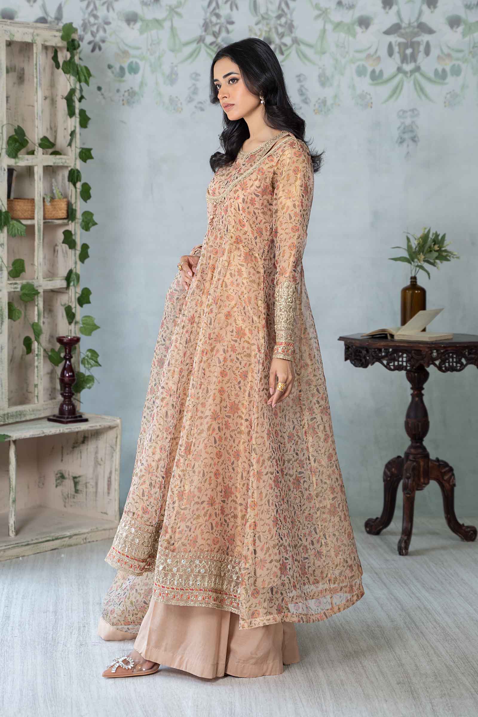 3 Piece Printed Cotton Net Suit - Image 7