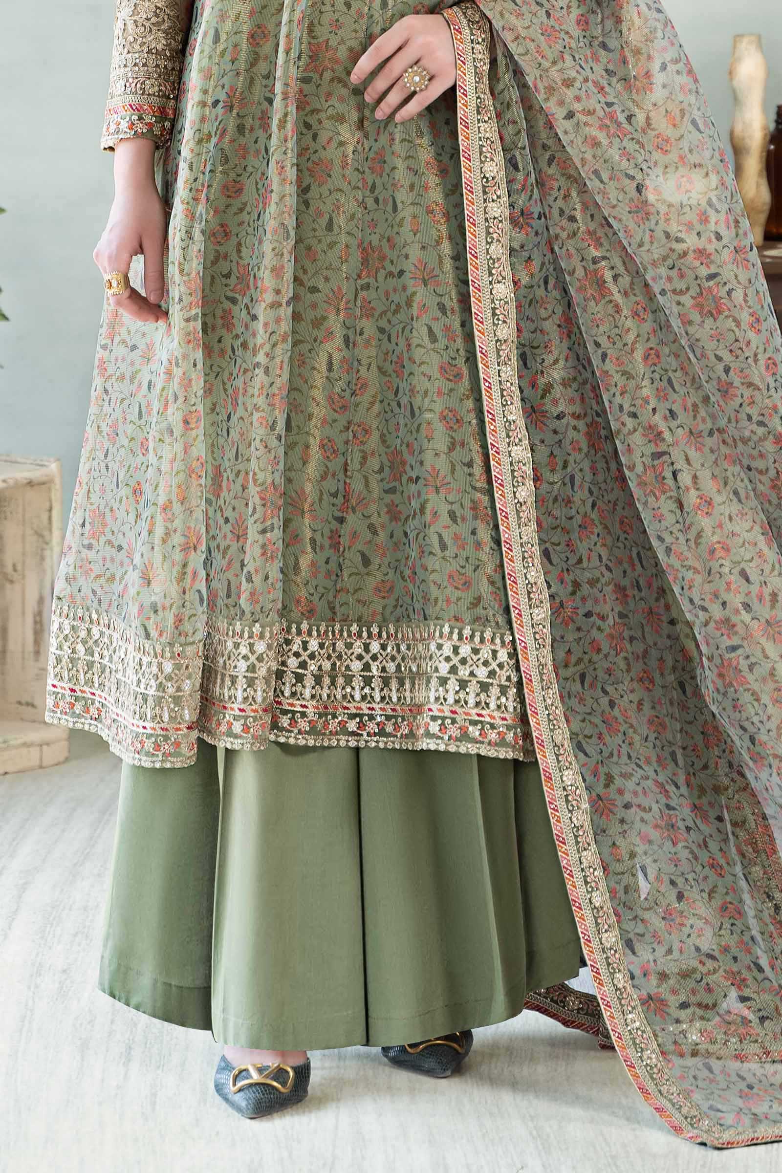 3 Piece Printed Cotton Net Suit - Image 5