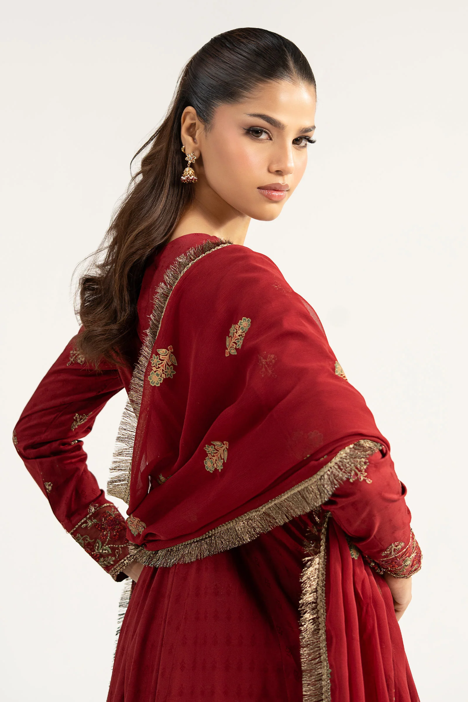 3 Piece Embroidered Dobby Lawn Suit - Image 10