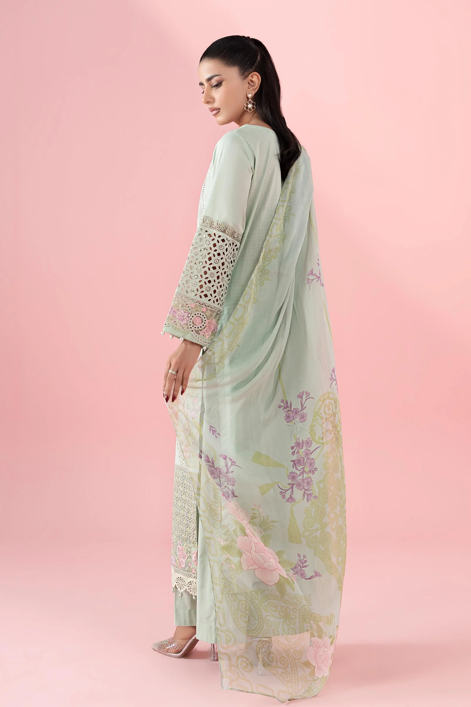 3 Piece Embroidered Dobby Suit - Image 7
