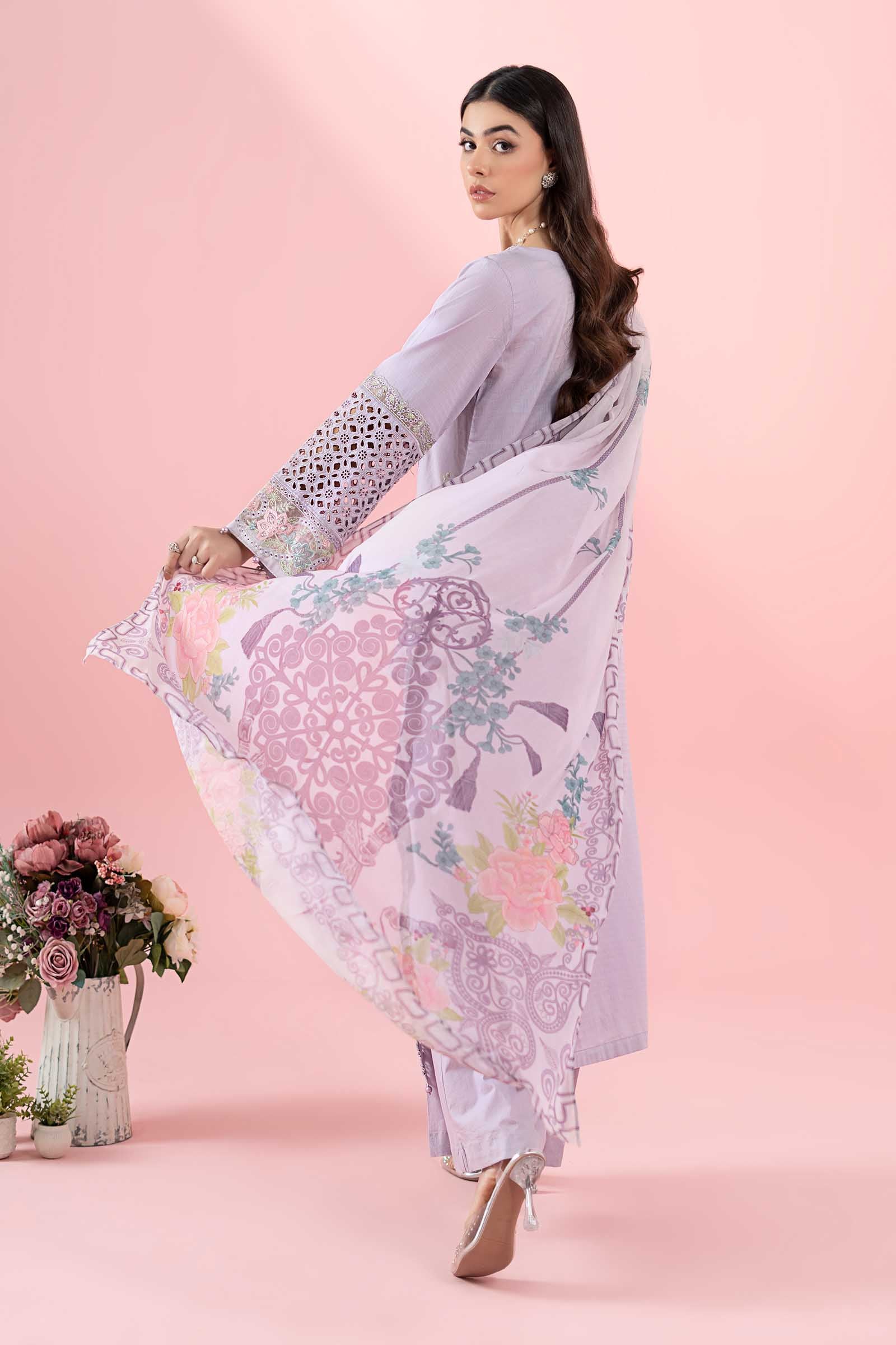3 Piece Embroidered Dobby Suit - Image 8