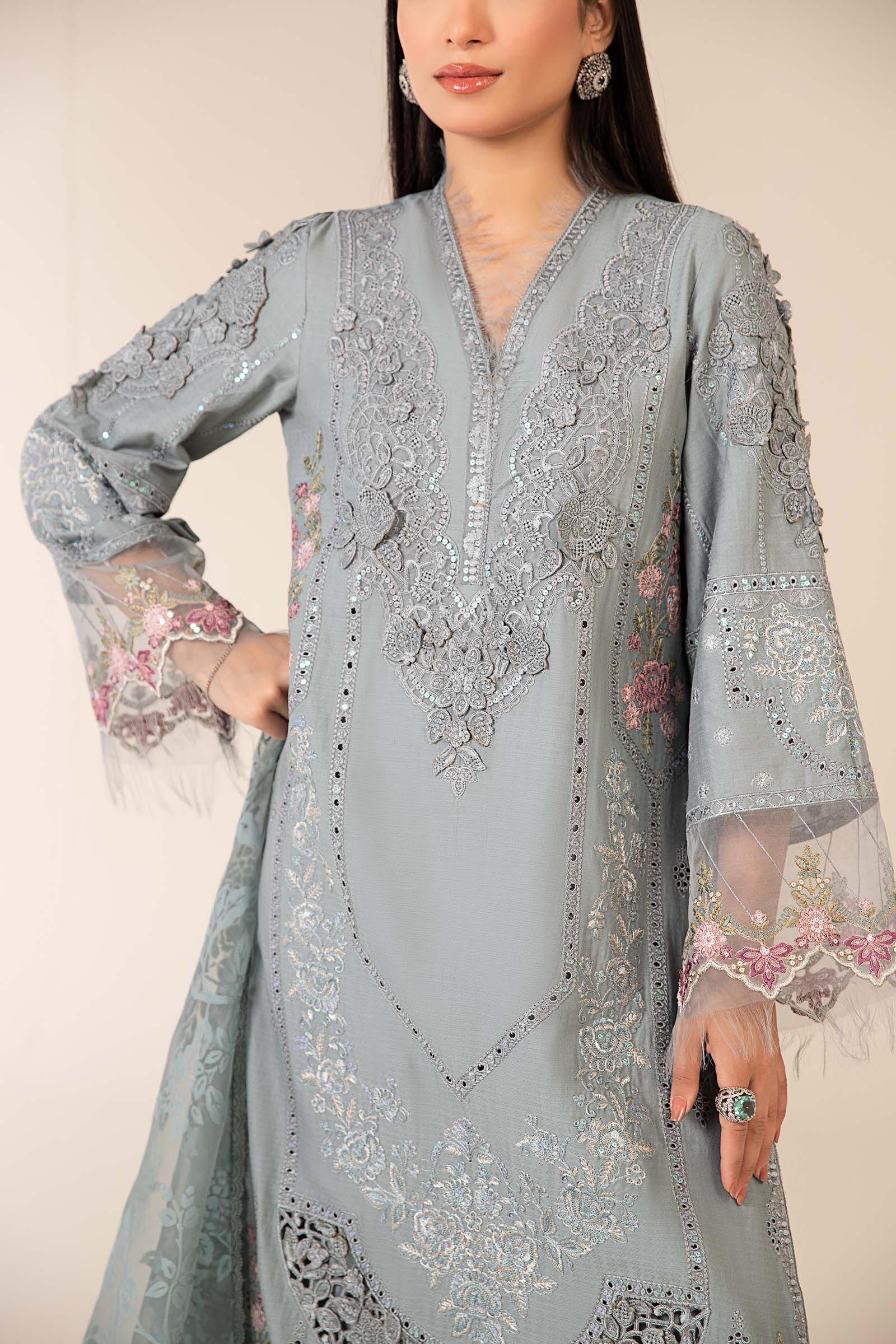 3 Piece Embroidered Dobby Suit - Image 4