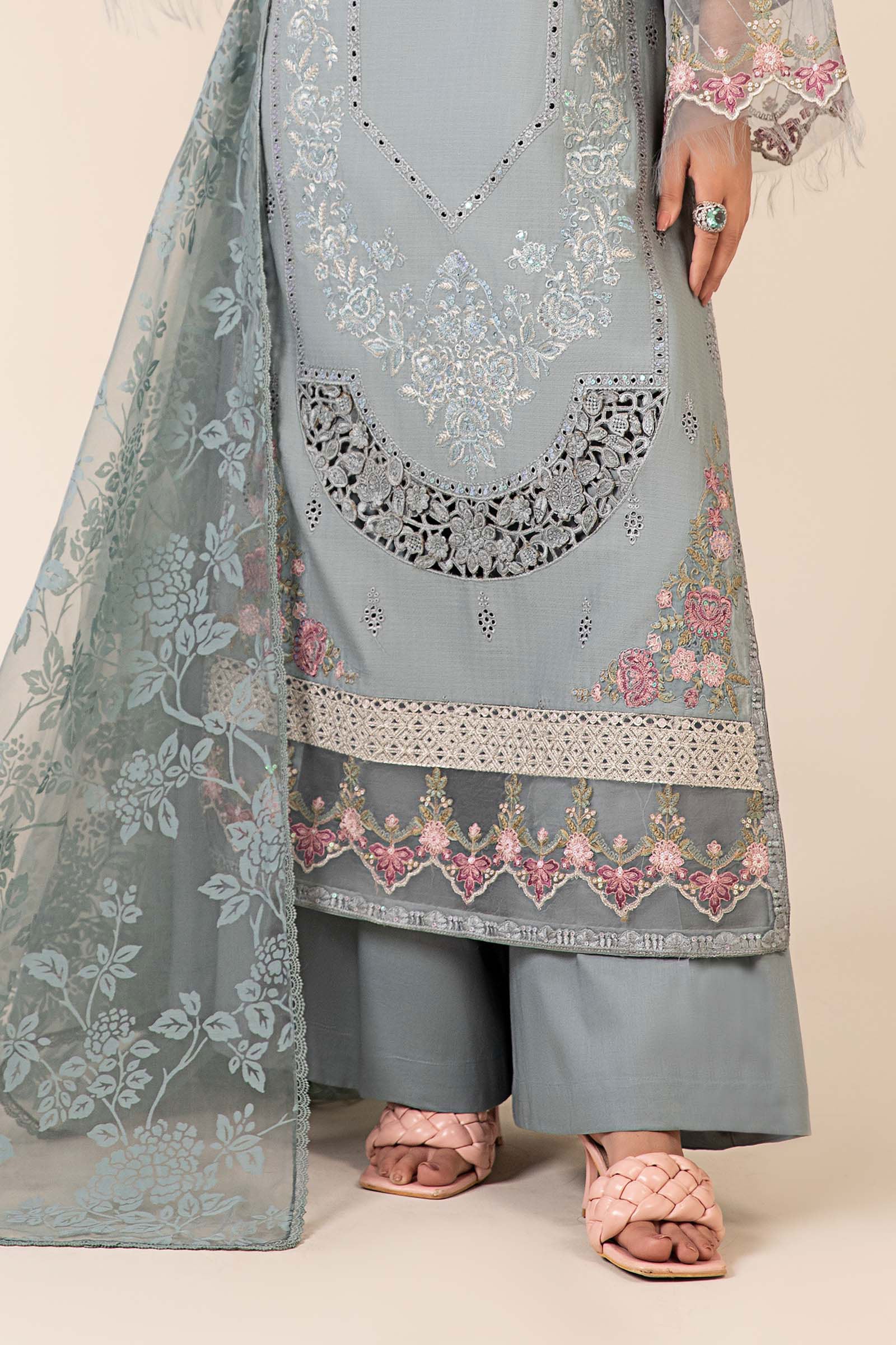 3 Piece Embroidered Dobby Suit - Image 5