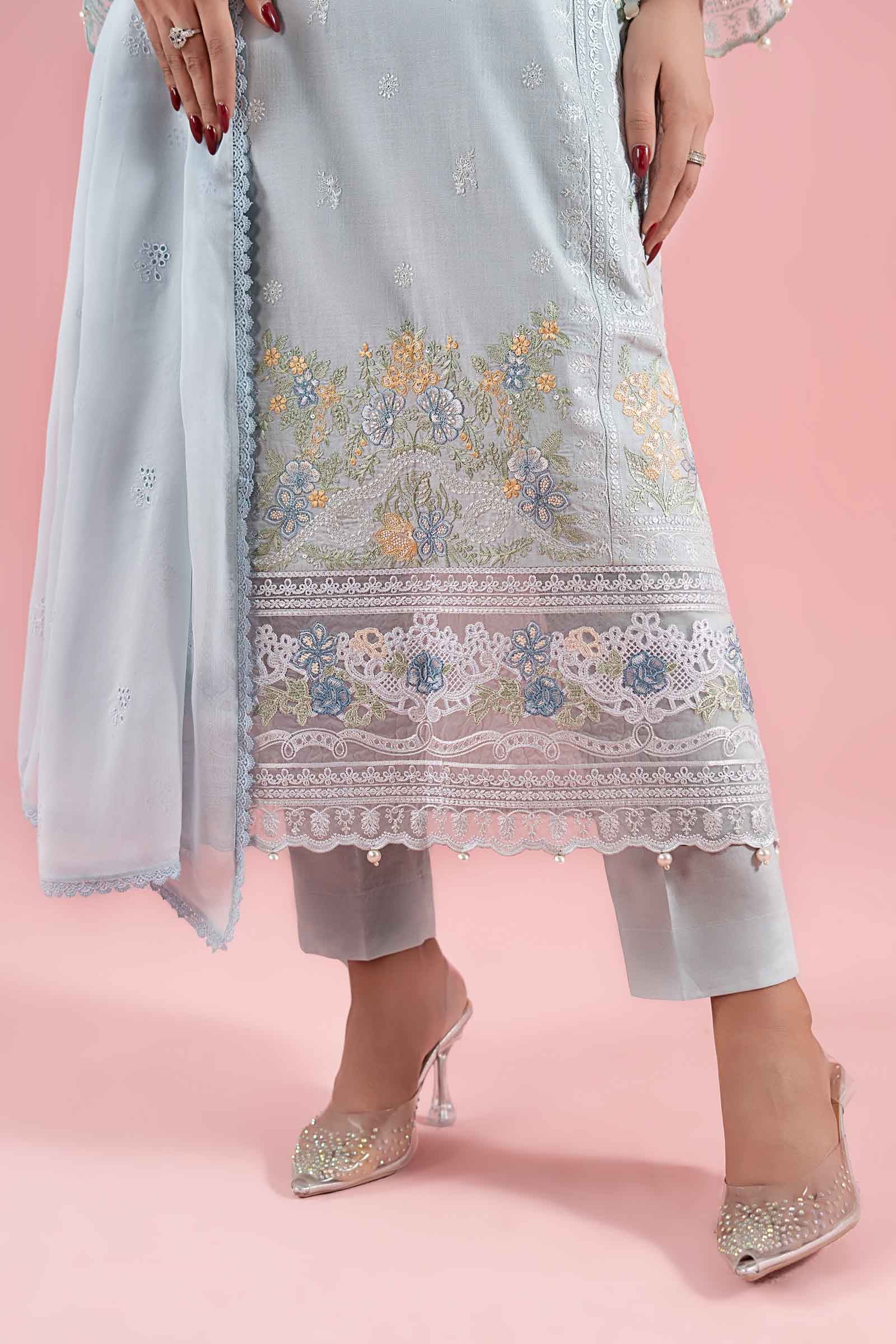 3 Piece Embroidered Dobby Suit - Image 4