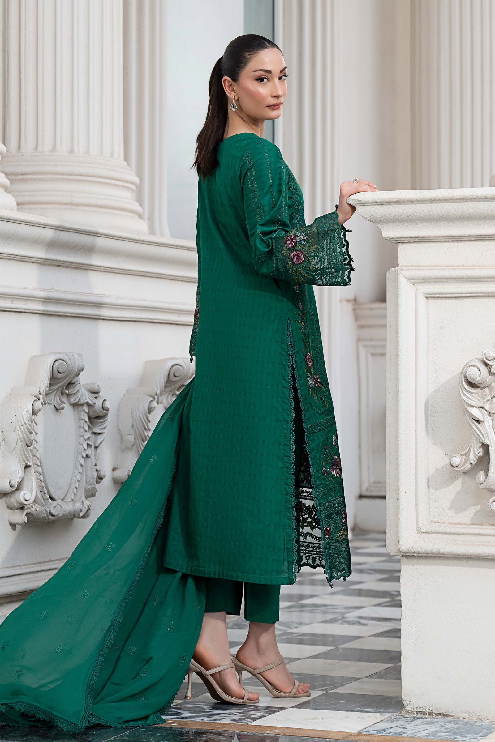 3 Piece Embroidered Dobby Lawn Suit - Image 7