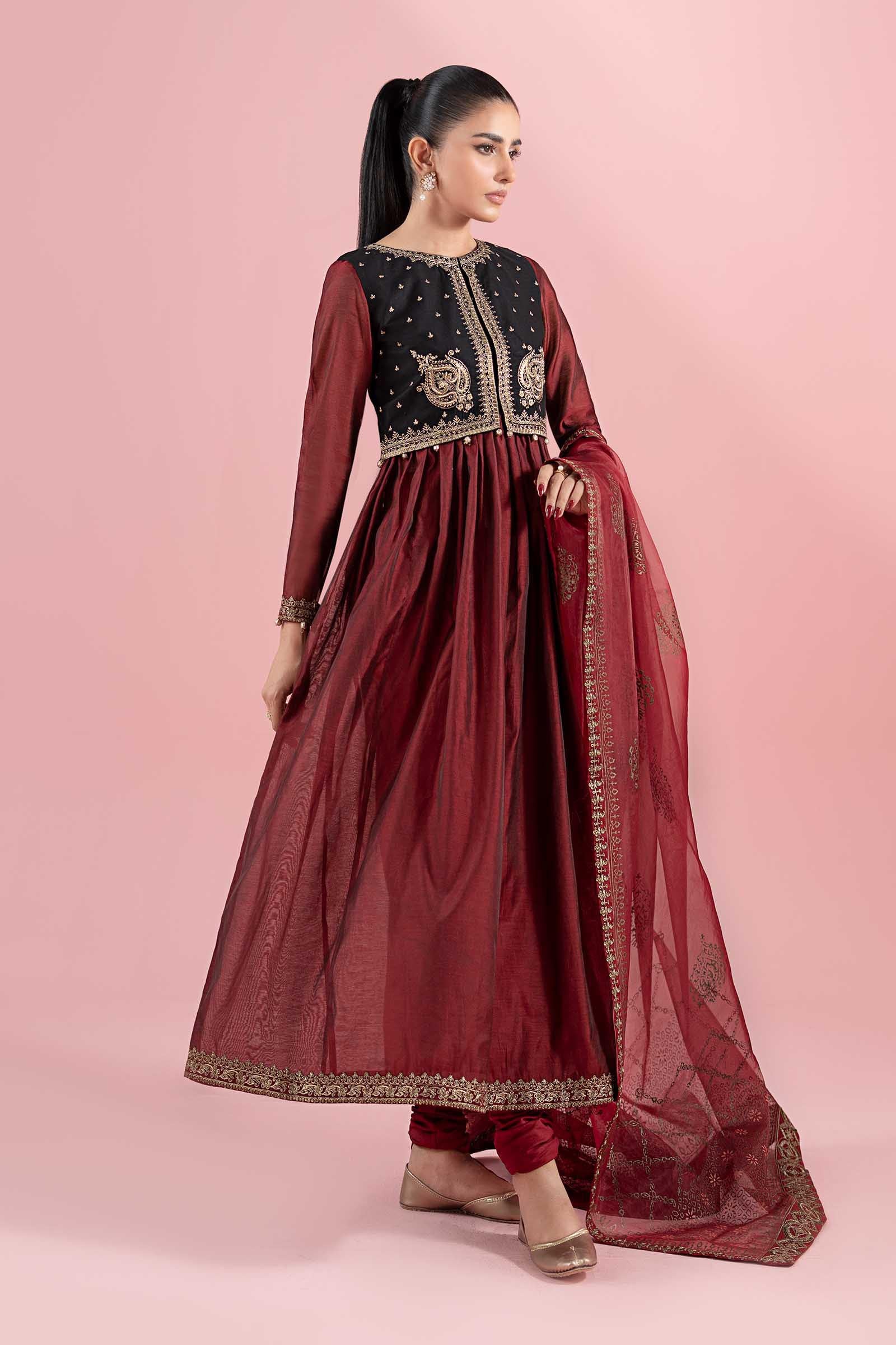 3 Piece Embroidered Paper Cotton Suit - Image 6