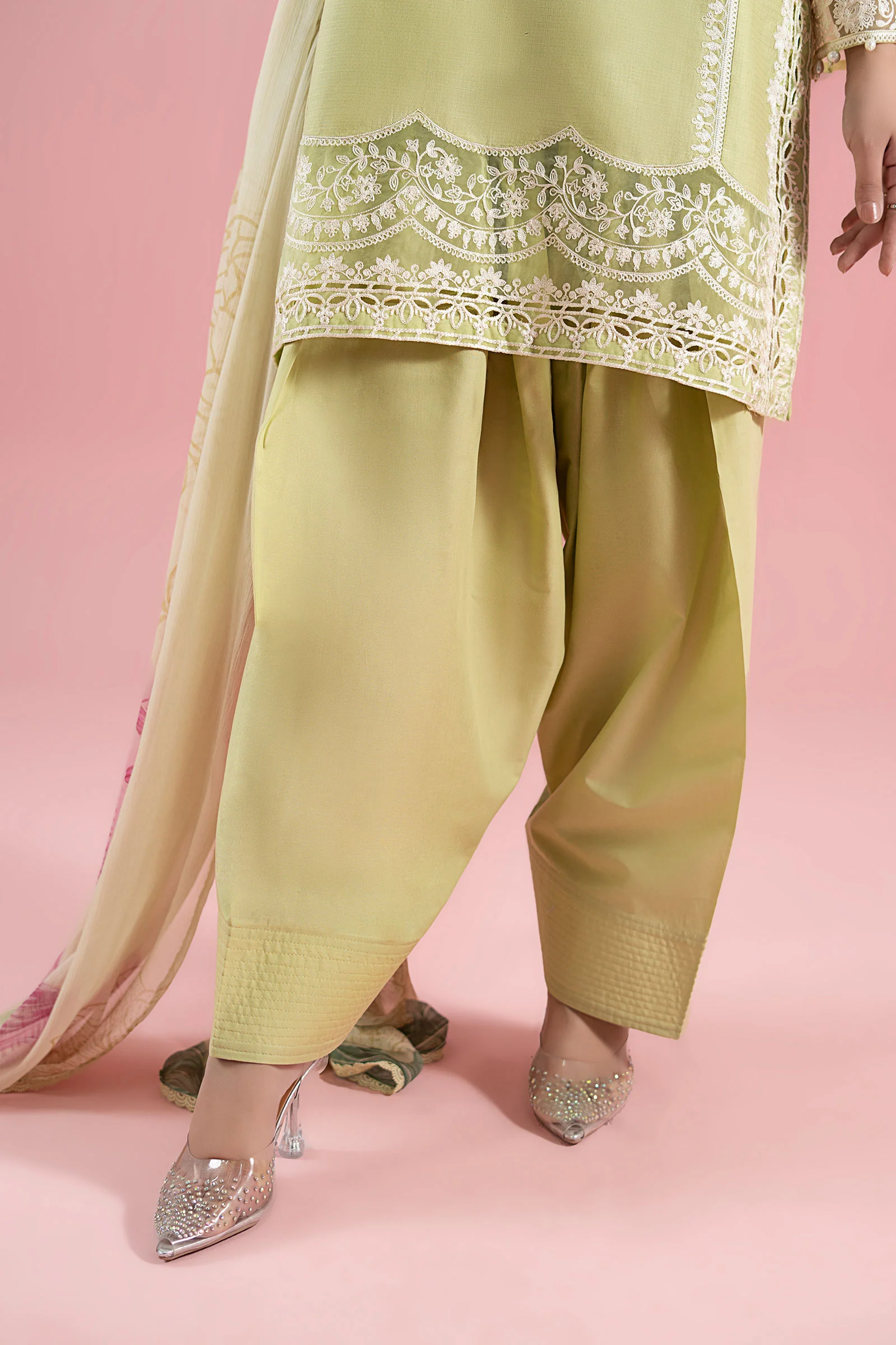 3 Piece Embroidered Dobby Suit - Image 7